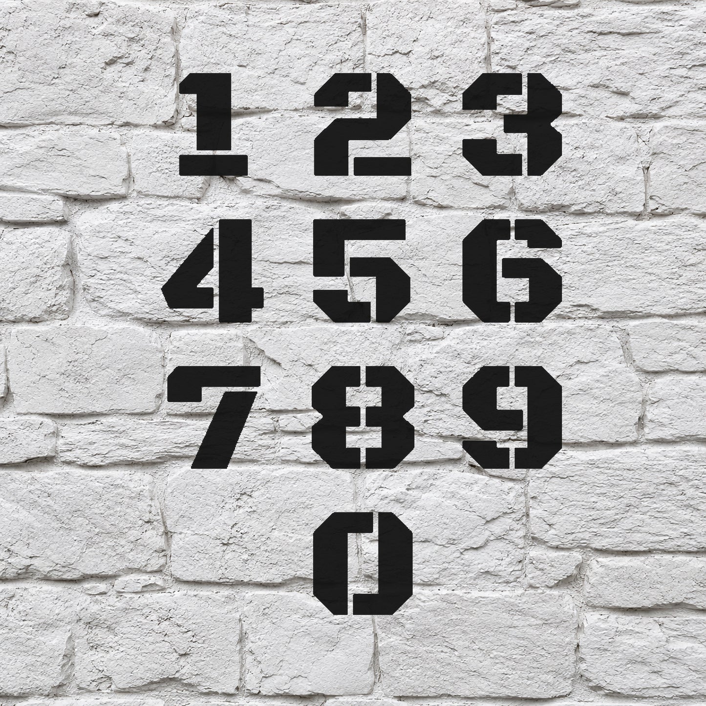 Reusable Mylar Stencil - Cutout Number Shapes 0-9 for Art, Home Decor & DIY Crafts Template