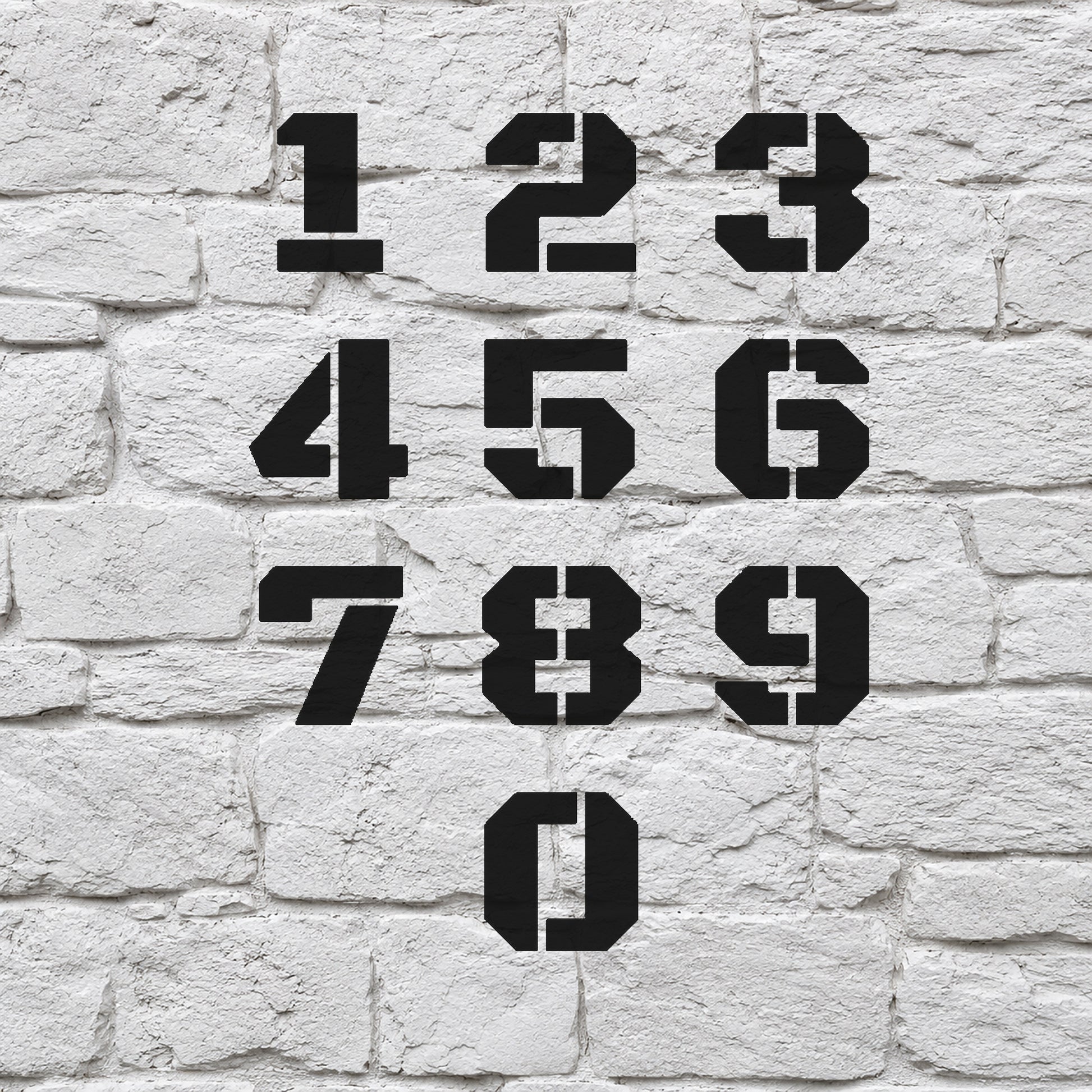 Reusable Mylar Stencil - Cutout Number Shapes 0-9 for Art, Home Decor & DIY Crafts Template