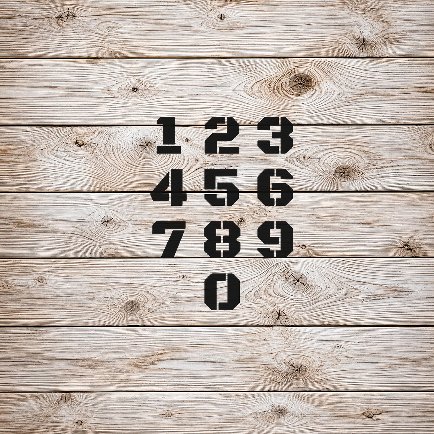 Reusable Mylar Stencil - Cutout Number Shapes 0-9 for Art, Home Decor & DIY Crafts Template