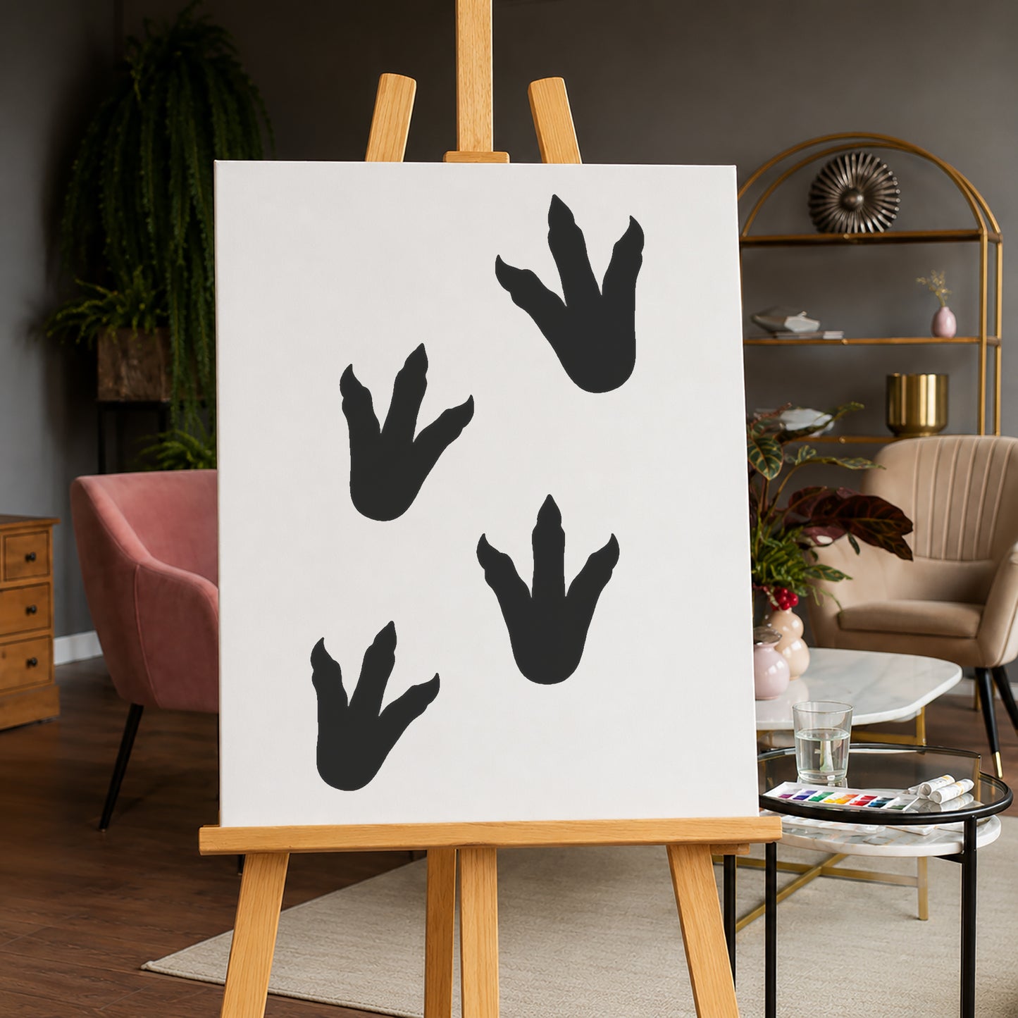 Dinosaur Footprints Stencil Set for Art, Home Decor, DIY Crafts, Unique Gifts Template