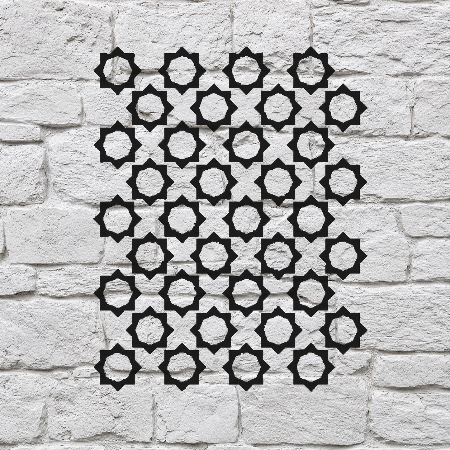 Eight-Pointed Star Reusable Mylar Stencil for Art, Home Decor, and DIY Crafts Template