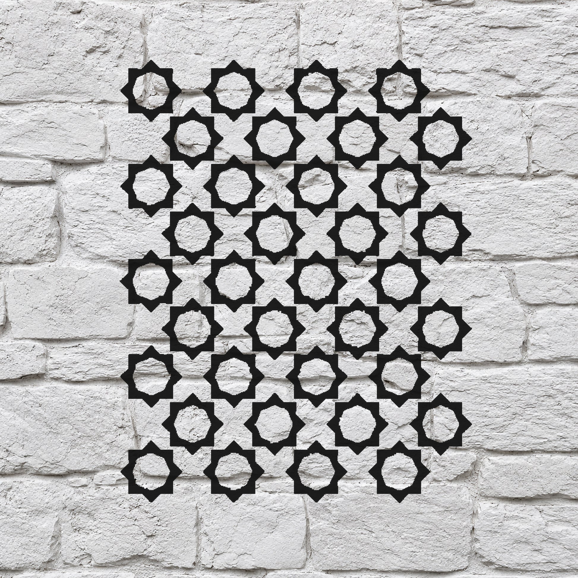 Eight-Pointed Star Reusable Mylar Stencil for Art, Home Decor, and DIY Crafts Template