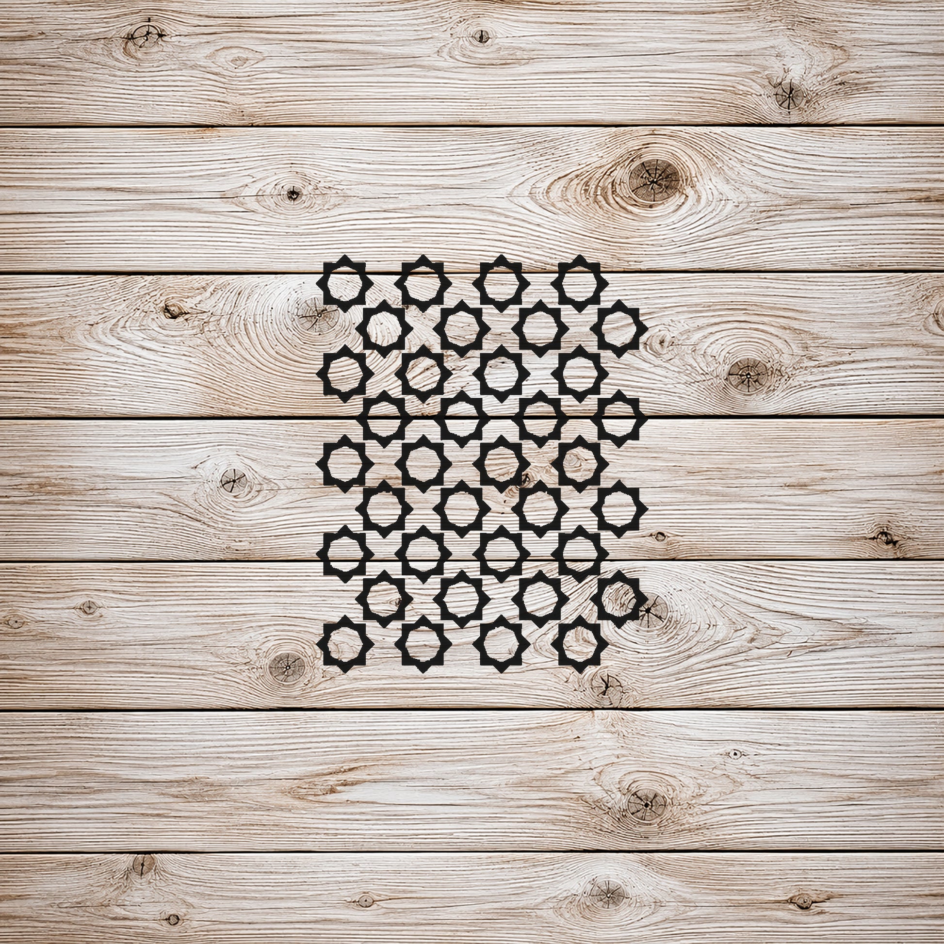 Eight-Pointed Star Reusable Mylar Stencil for Art, Home Decor, and DIY Crafts Template