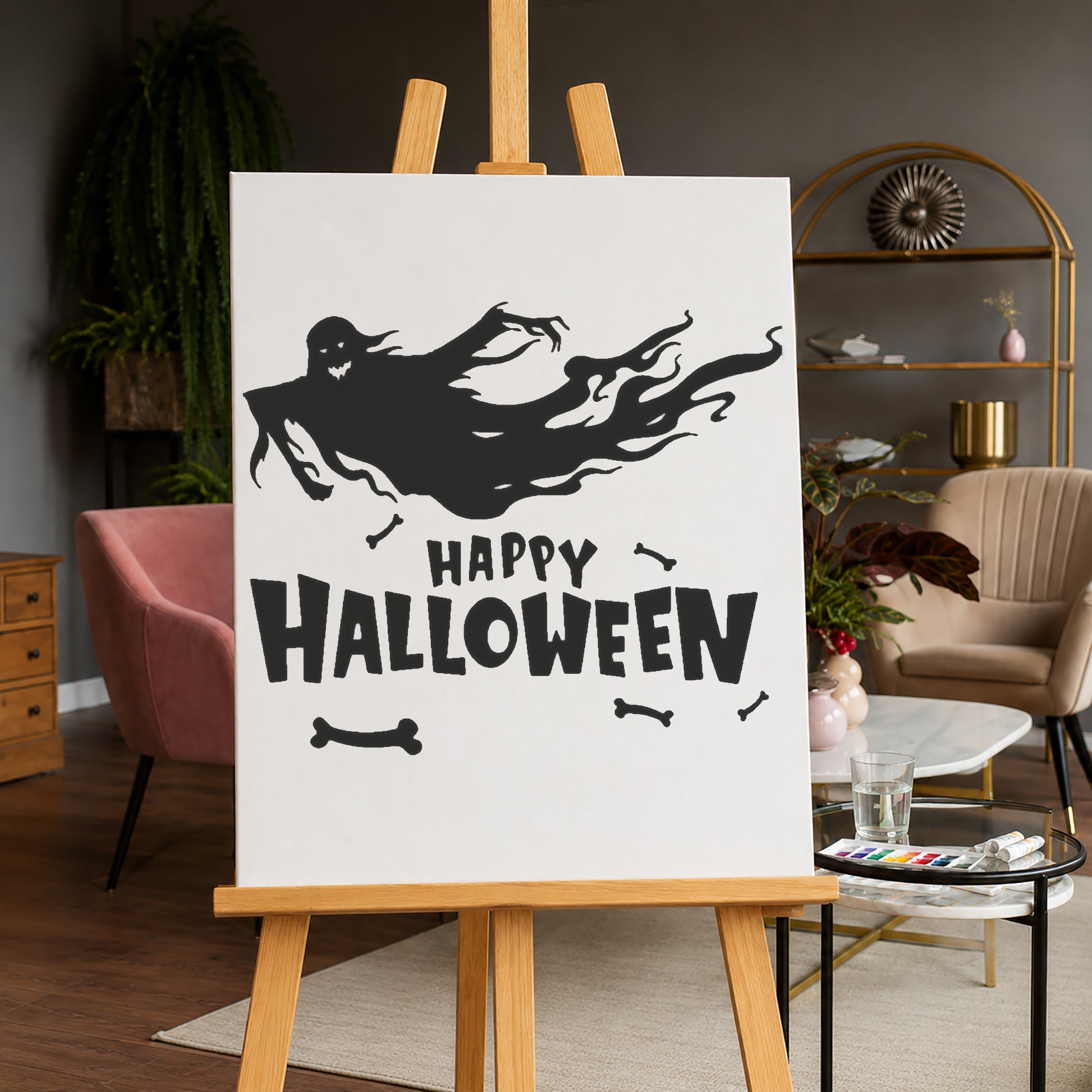 Floating Ghost Halloween Stencil for Art, Home Decor, DIY Crafts, Unique Gifts Template