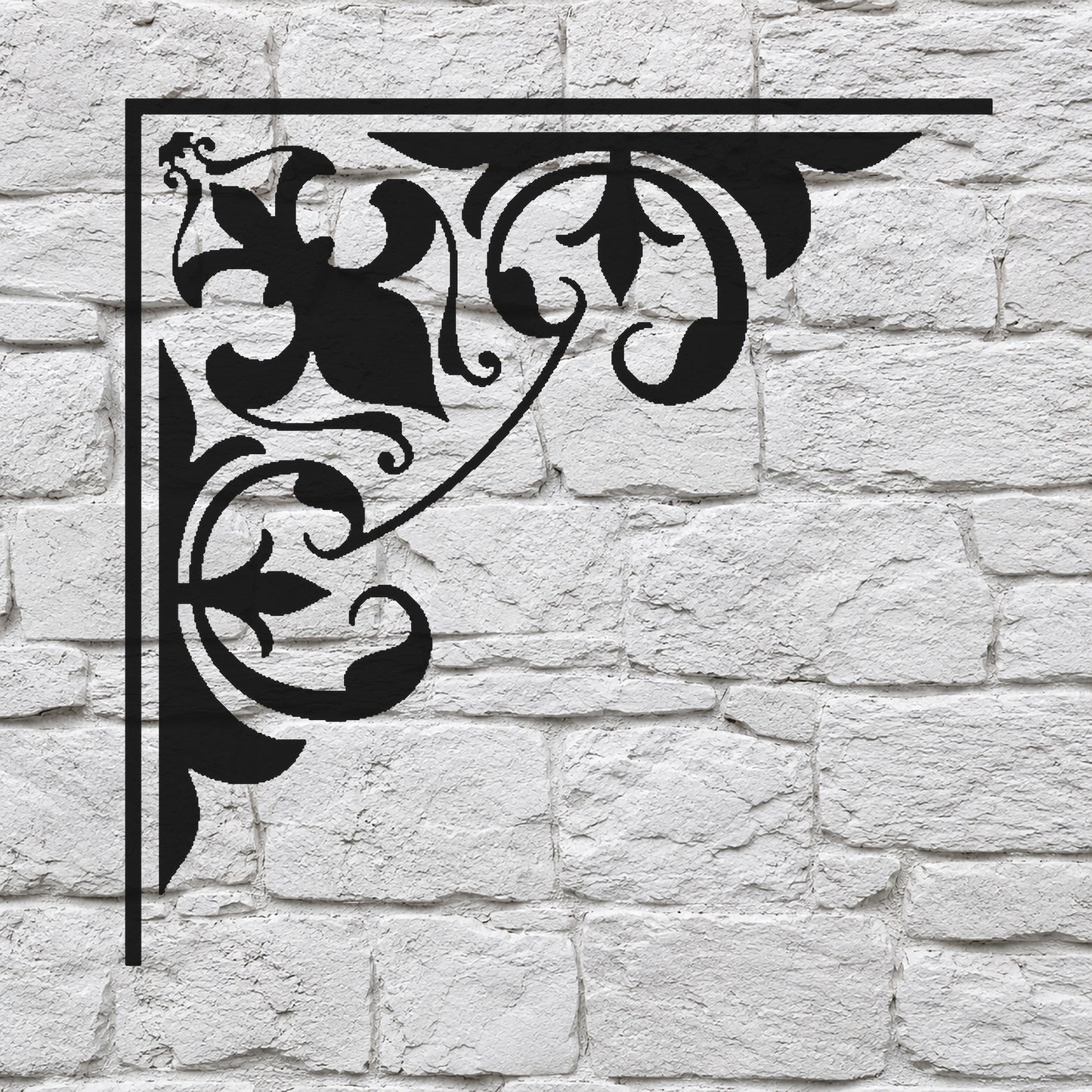 Floral Corner Decoration Mylar Stencil for Art, Home Decor, DIY Crafts, Unique Gifts Template