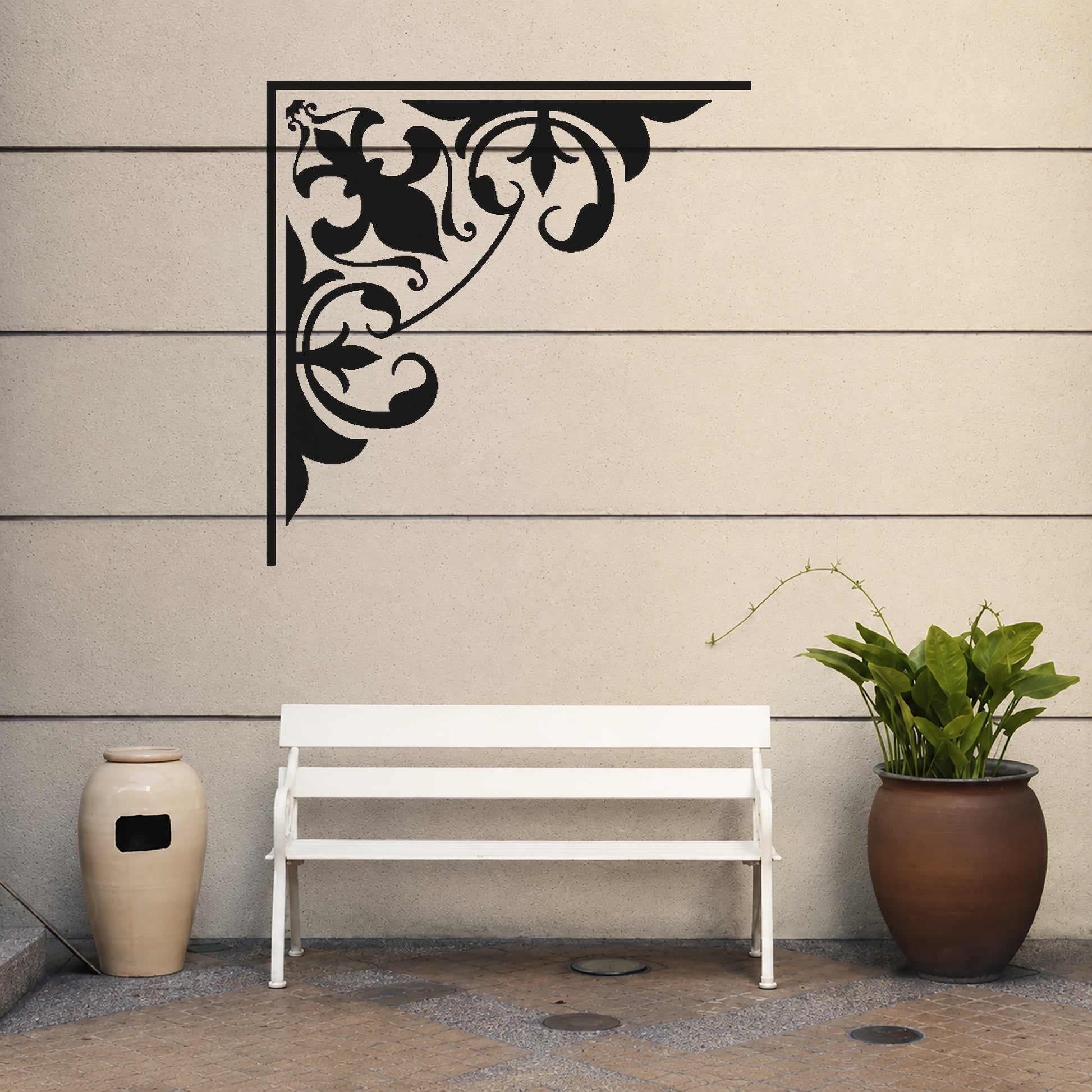Floral Corner Decoration Mylar Stencil for Art, Home Decor, DIY Crafts, Unique Gifts Template