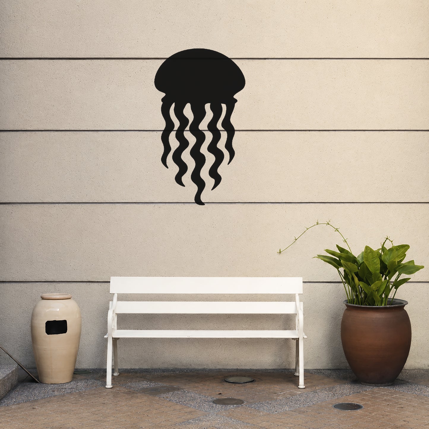 Jellyfish Stencil with Trailing Tentacles for Art, Home Decor & DIY Crafts Template