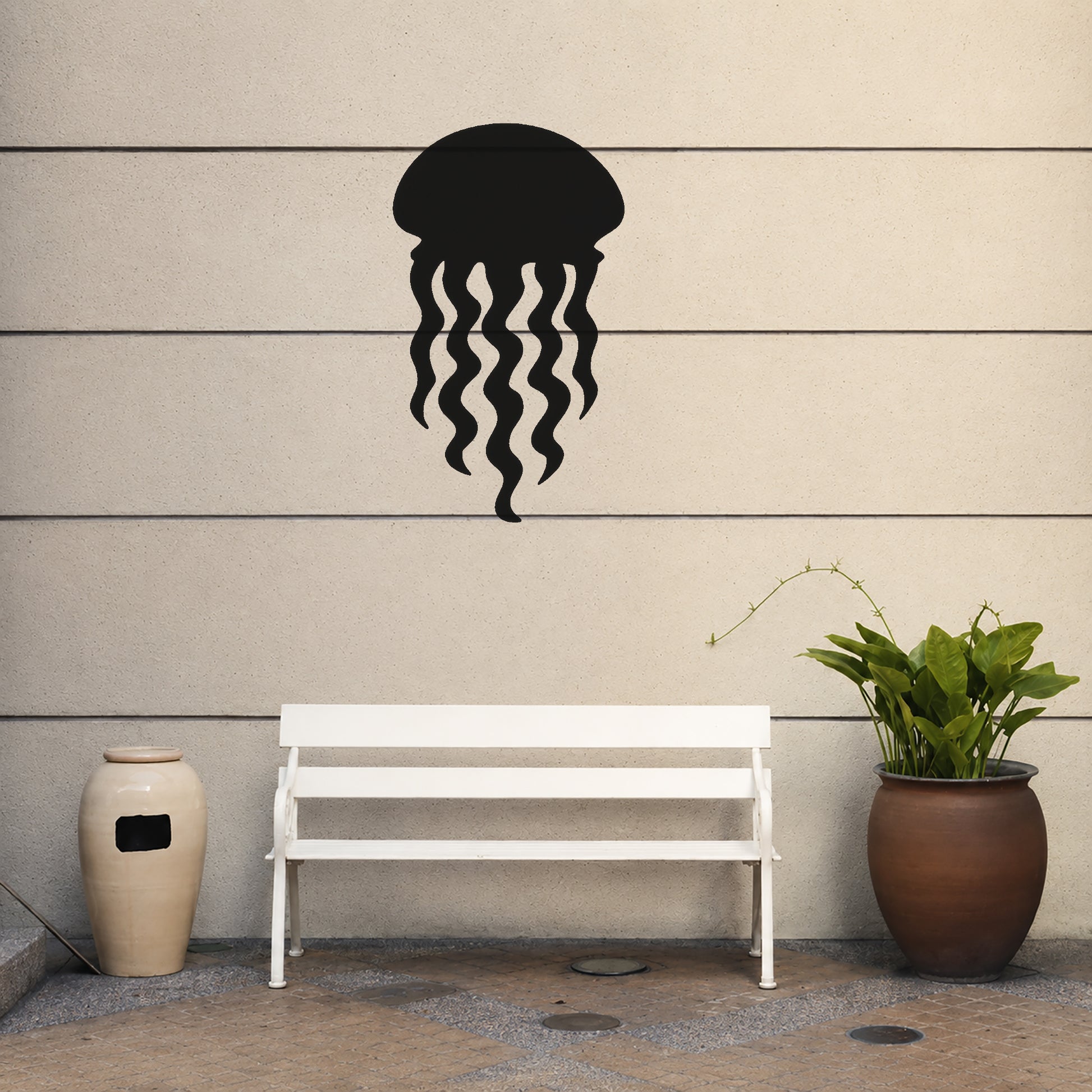 Jellyfish Stencil with Trailing Tentacles for Art, Home Decor & DIY Crafts Template