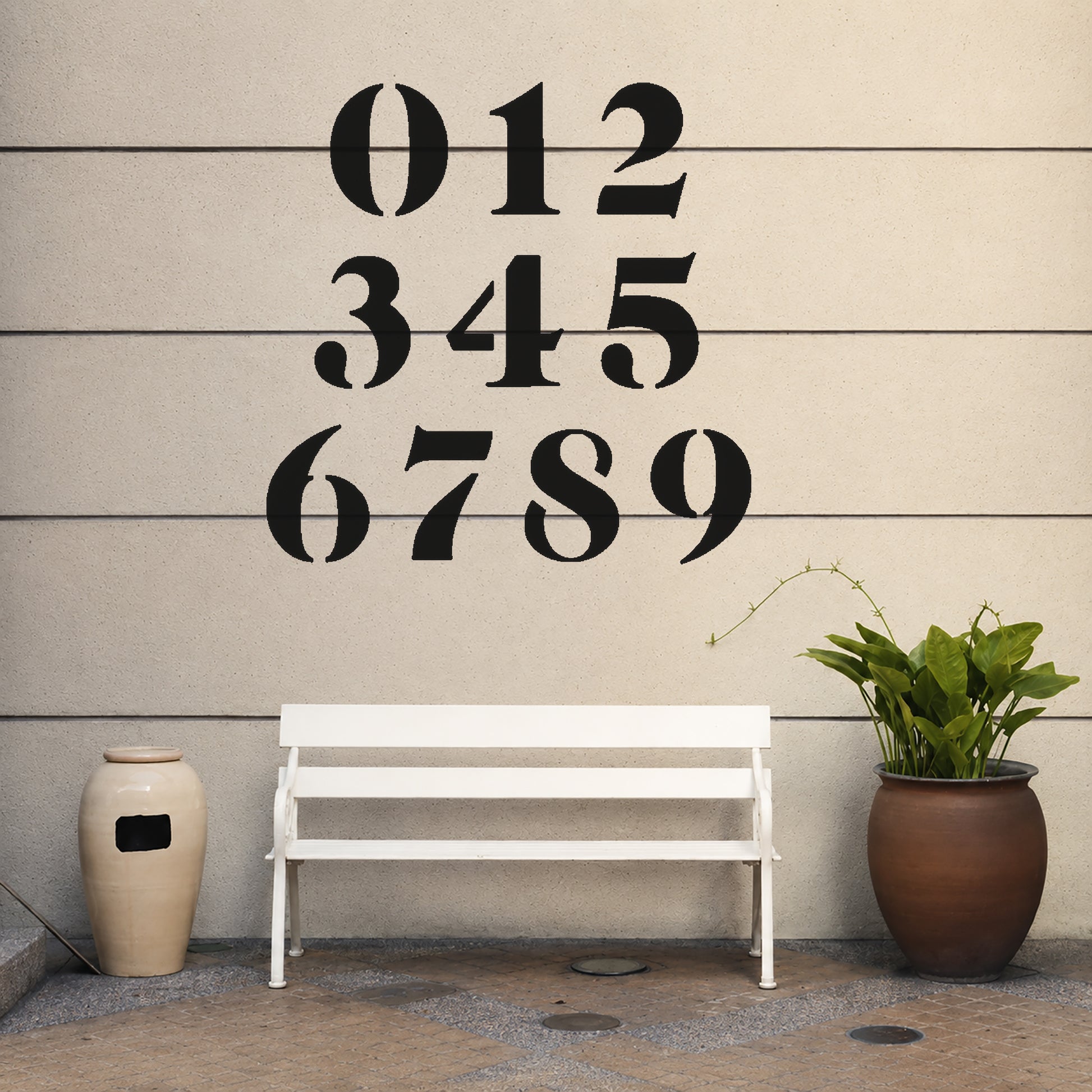 Large Numbers Cutout Reusable Stencil for DIY Home Decor and Art Crafts Template