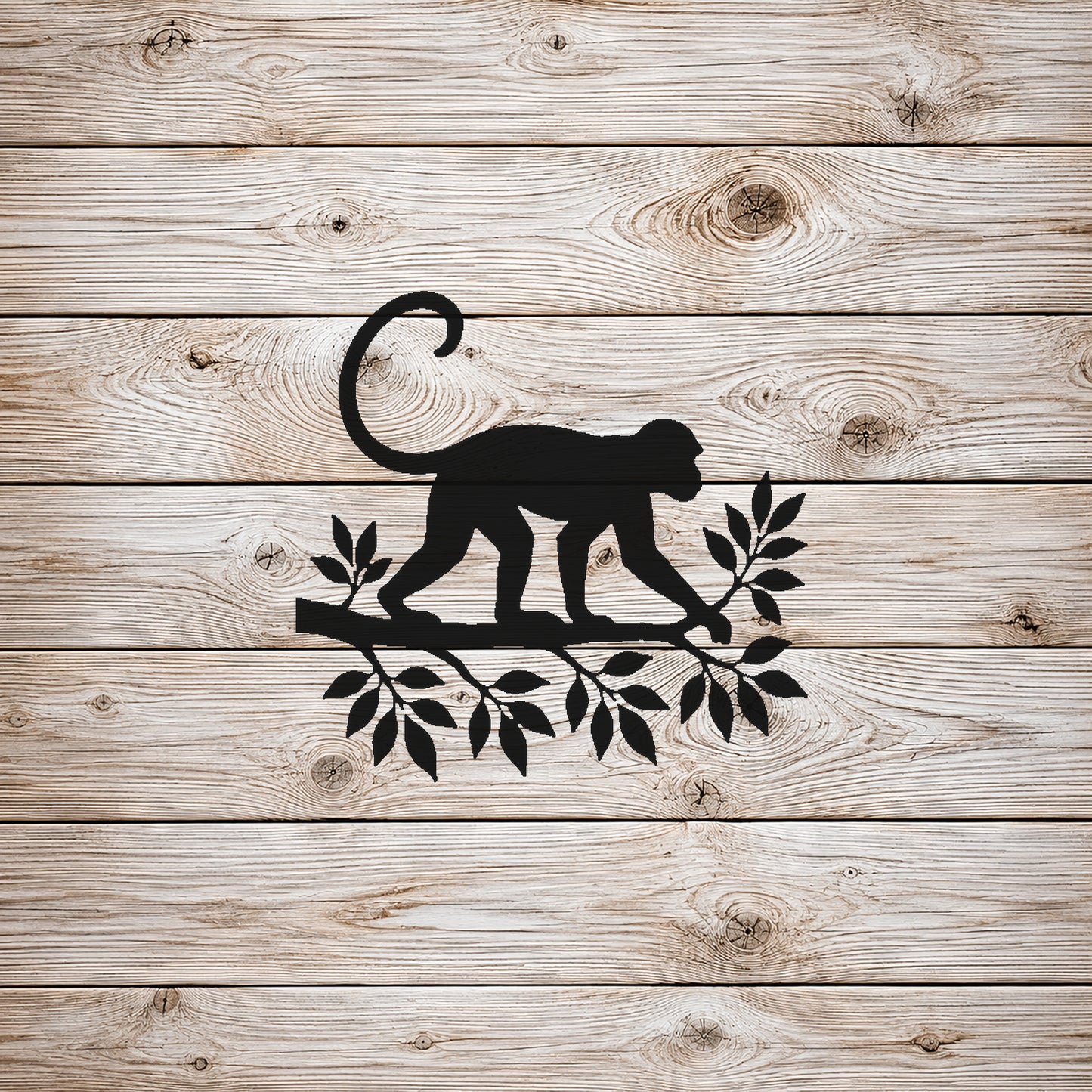 Monkey Walking on Branch Reusable Mylar Stencil for Art, Home Decor, and DIY Crafts Template