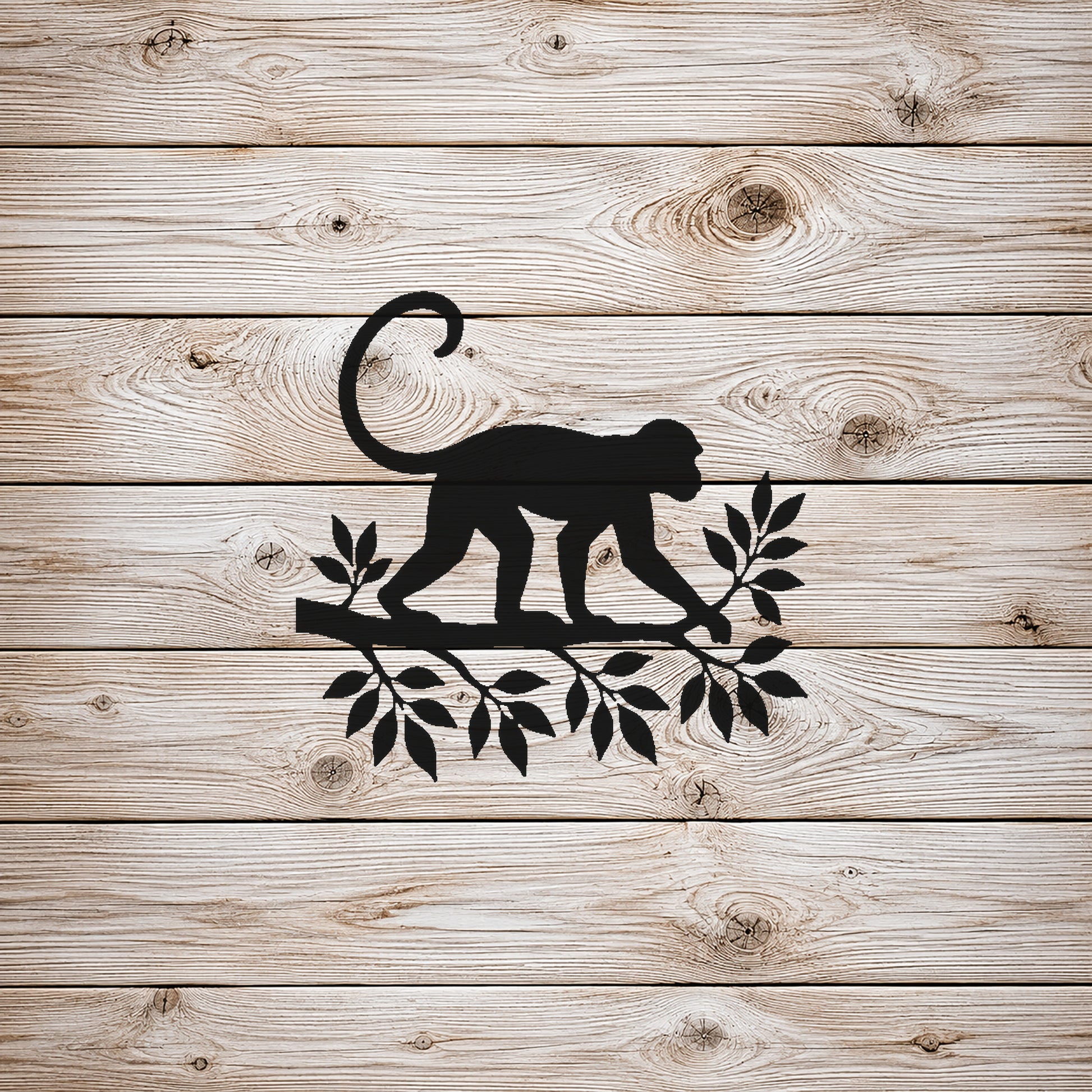 Monkey Walking on Branch Reusable Mylar Stencil for Art, Home Decor, and DIY Crafts Template
