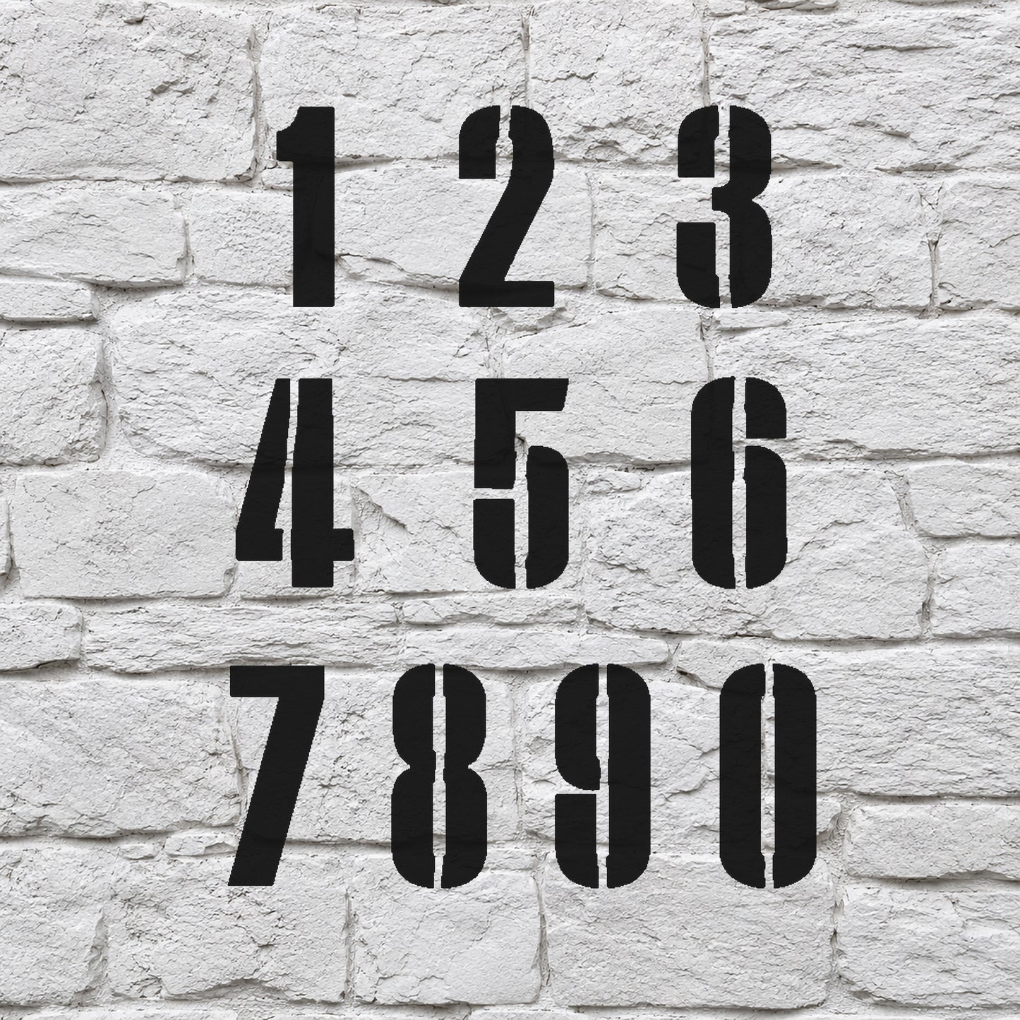 Reusable Mylar Stencil - Number Cutouts 0-9 for DIY Crafts and Home Decor Template