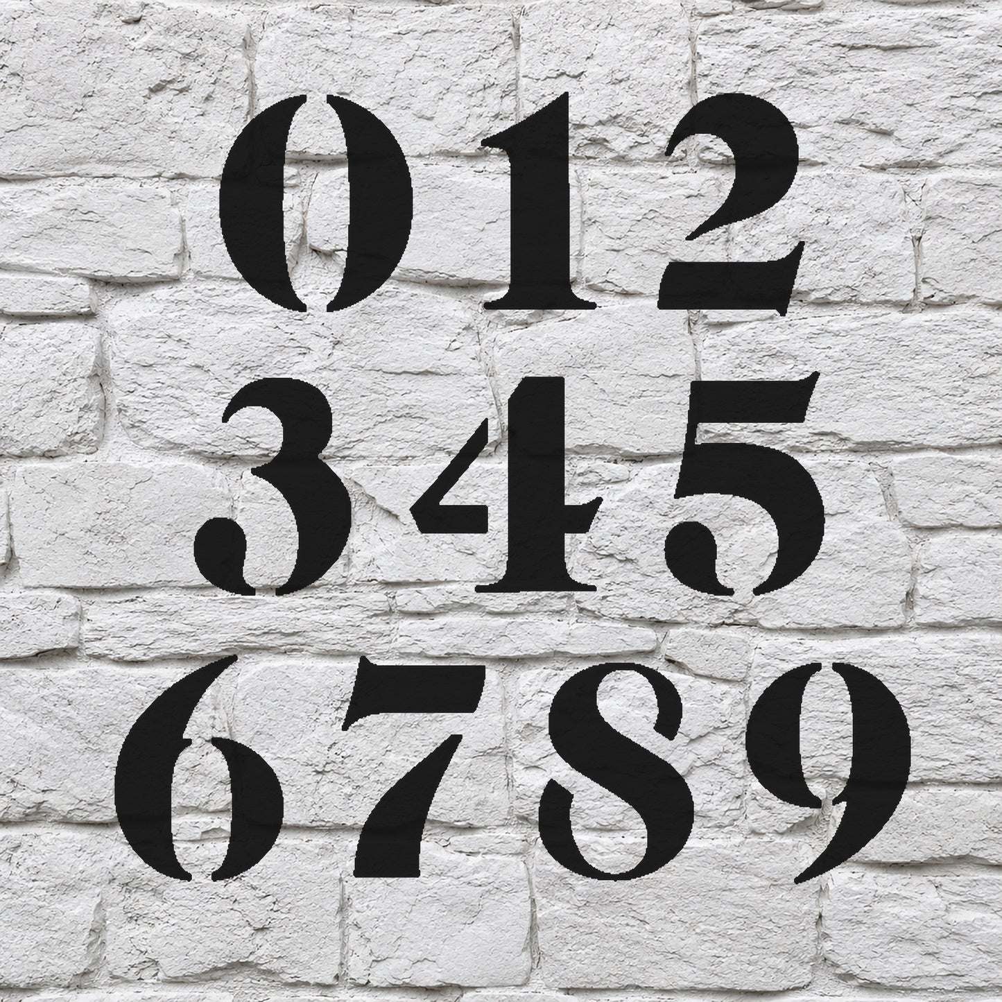 Numbers Zero Through Nine Reusable Mylar Stencil for Art and DIY Crafts Template