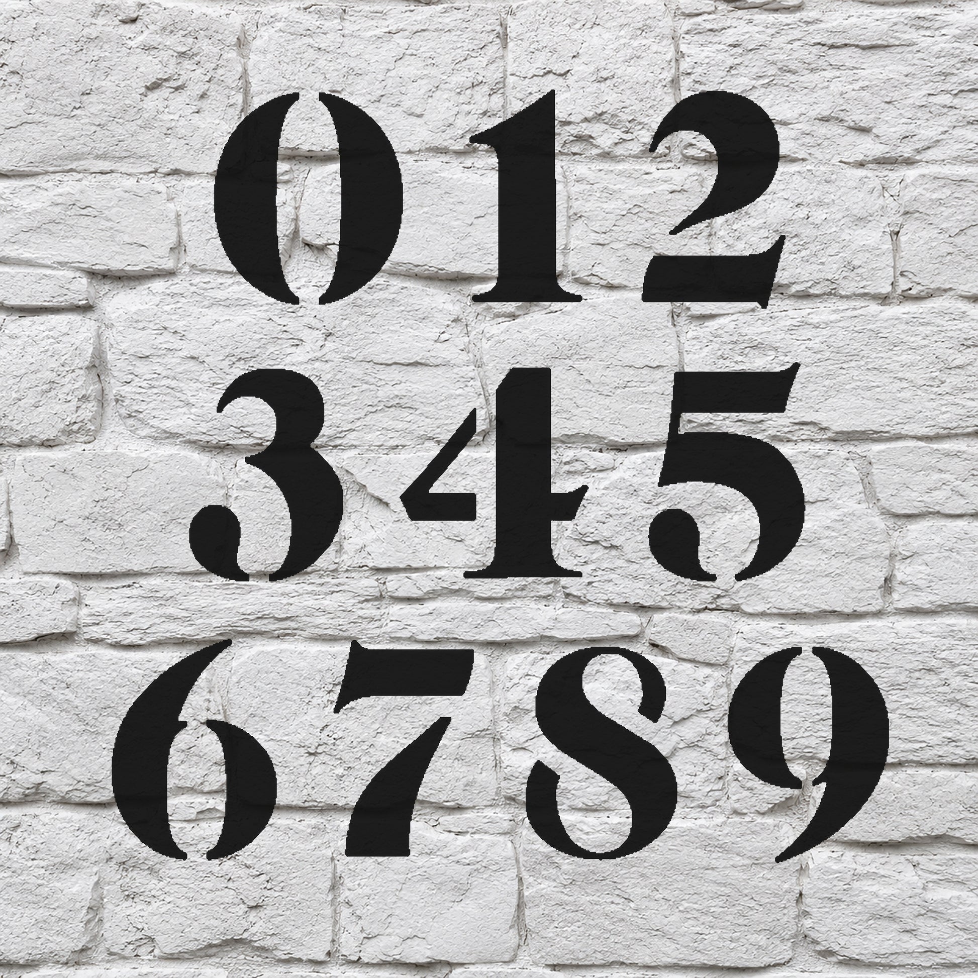 Numbers Zero Through Nine Reusable Mylar Stencil for Art and DIY Crafts Template