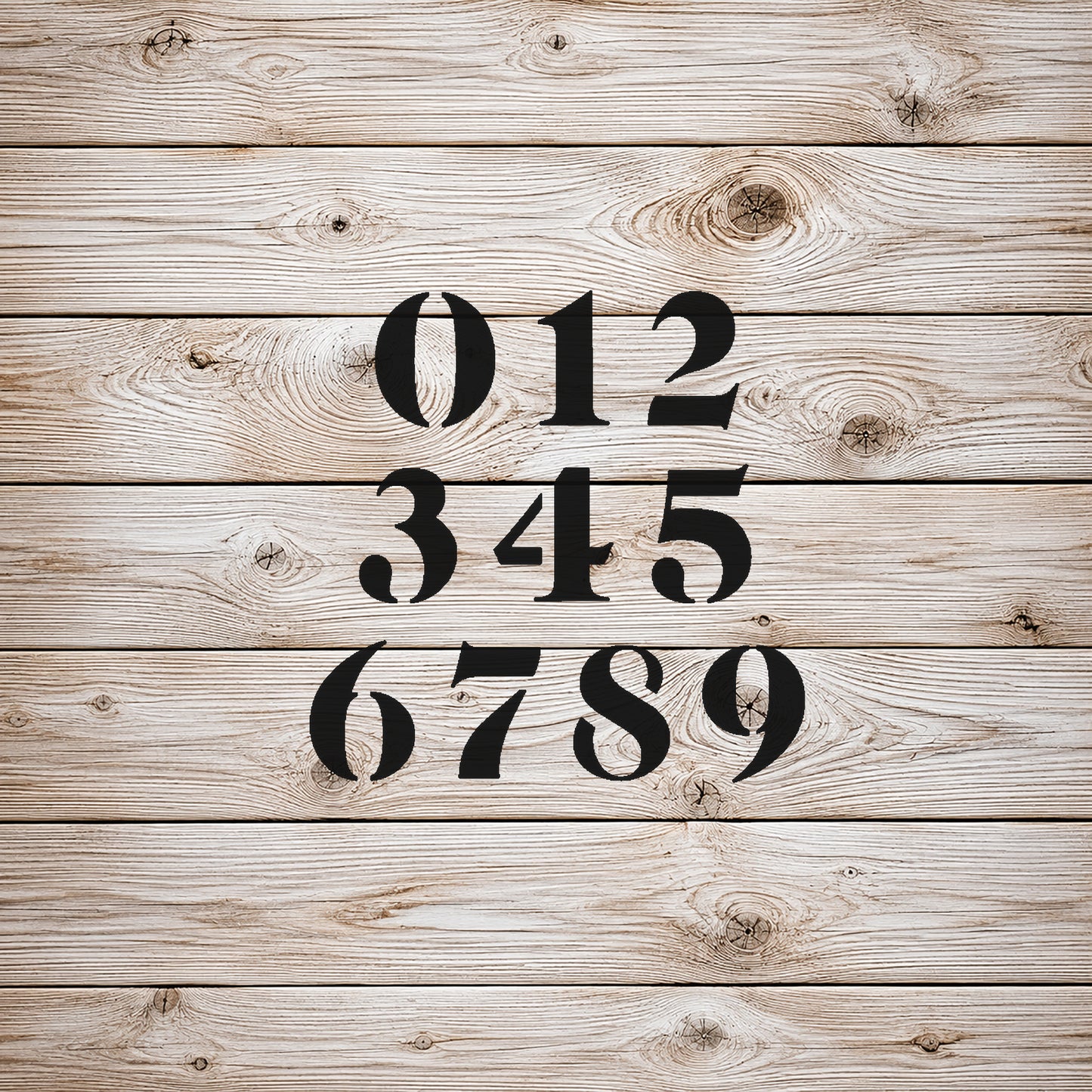 Numbers Zero Through Nine Reusable Mylar Stencil for Art and DIY Crafts Template