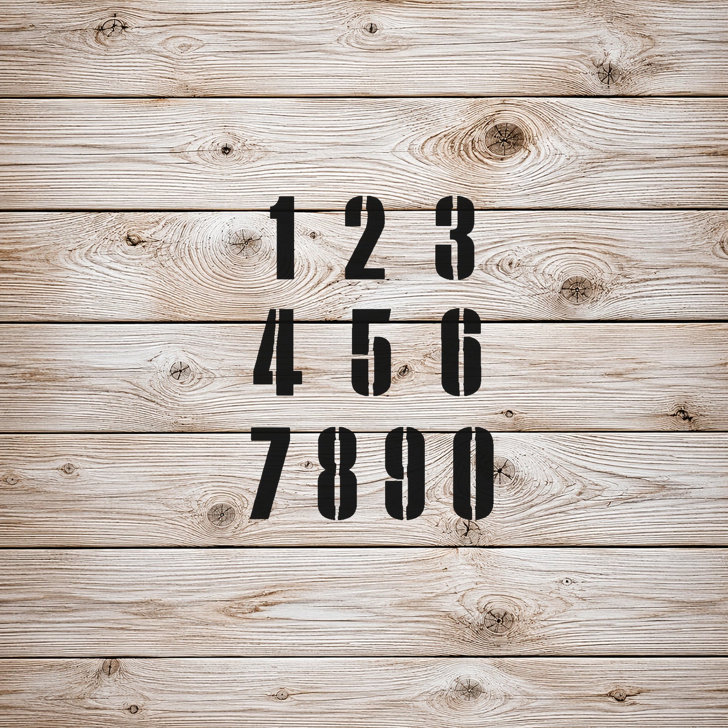 Reusable Mylar Stencil - Numbers 0-9 Broken for Art, Home Decor, DIY Crafts, Unique Gifts Template