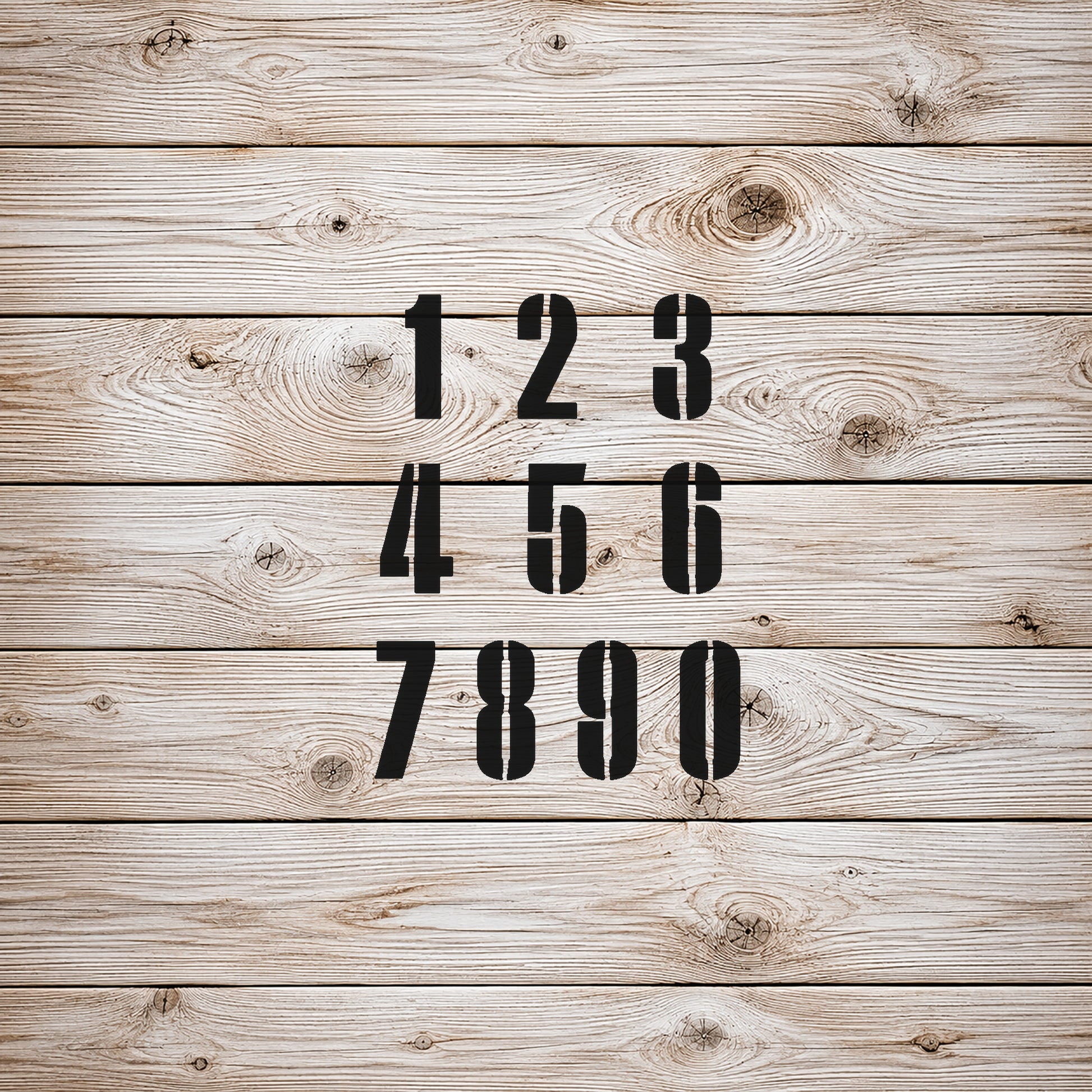 Reusable Mylar Stencil - Numbers 0-9 Broken for Art, Home Decor, DIY Crafts, Unique Gifts Template