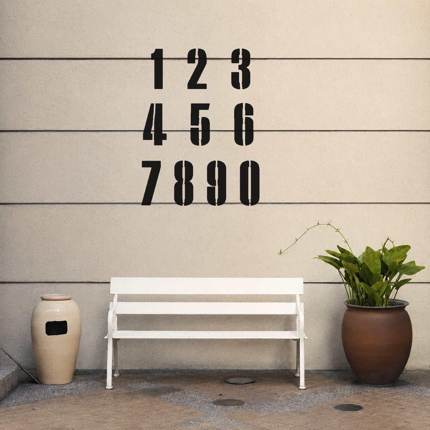 Reusable Mylar Stencil - Numbers 0-9 Broken for Art, Home Decor, DIY Crafts, Unique Gifts Template