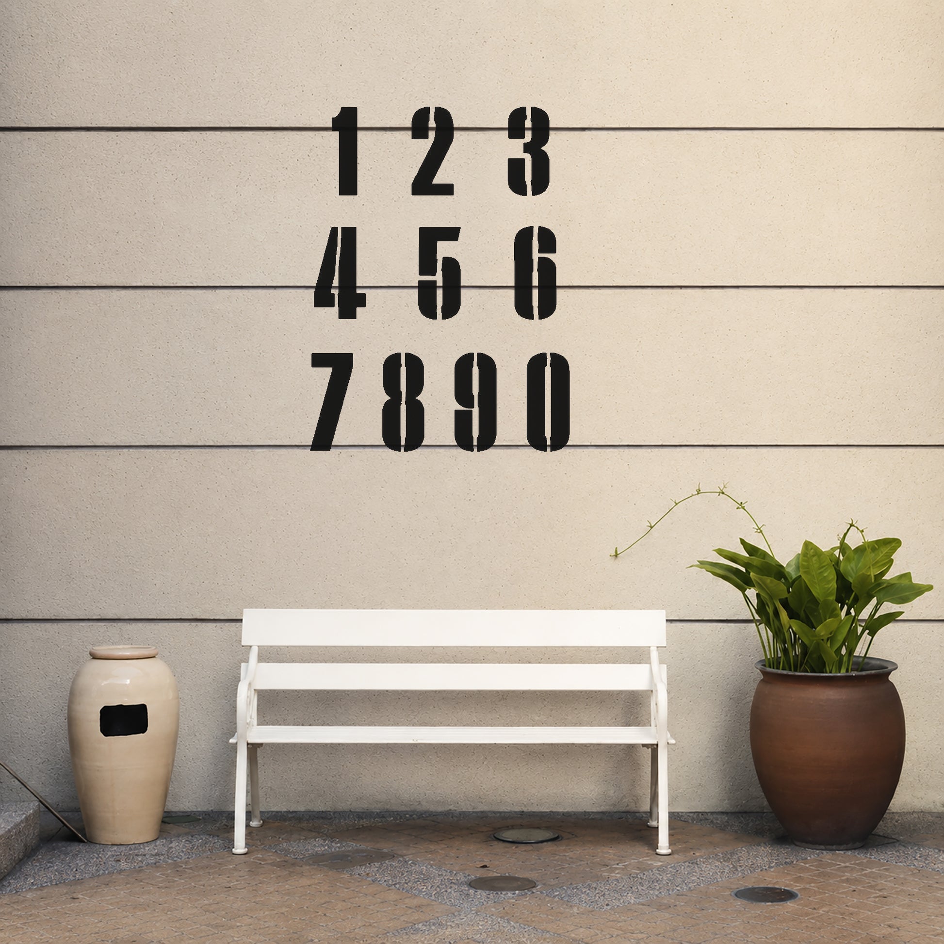 Reusable Mylar Stencil - Numbers 0-9 Broken for Art, Home Decor, DIY Crafts, Unique Gifts Template