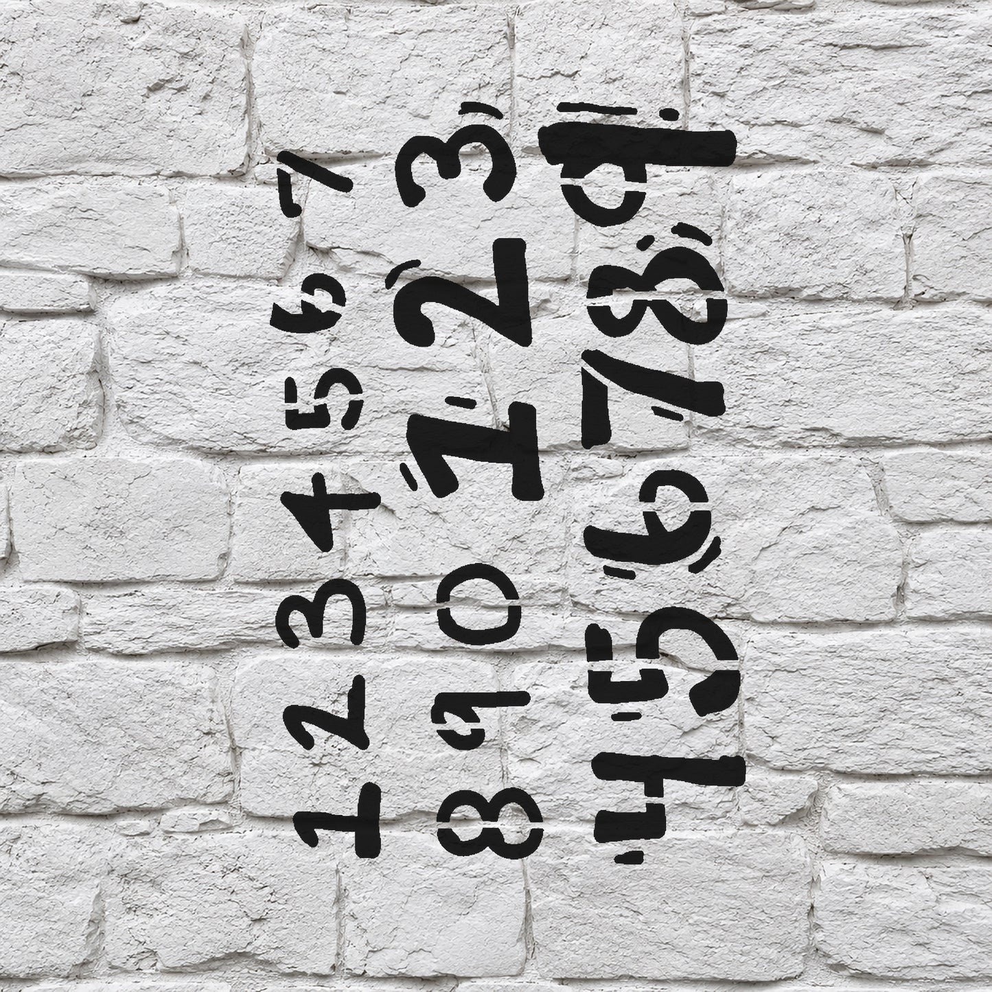 Numbers Zero to Nine Reusable Mylar Stencil for Art, Home Decor, and DIY Crafts Template