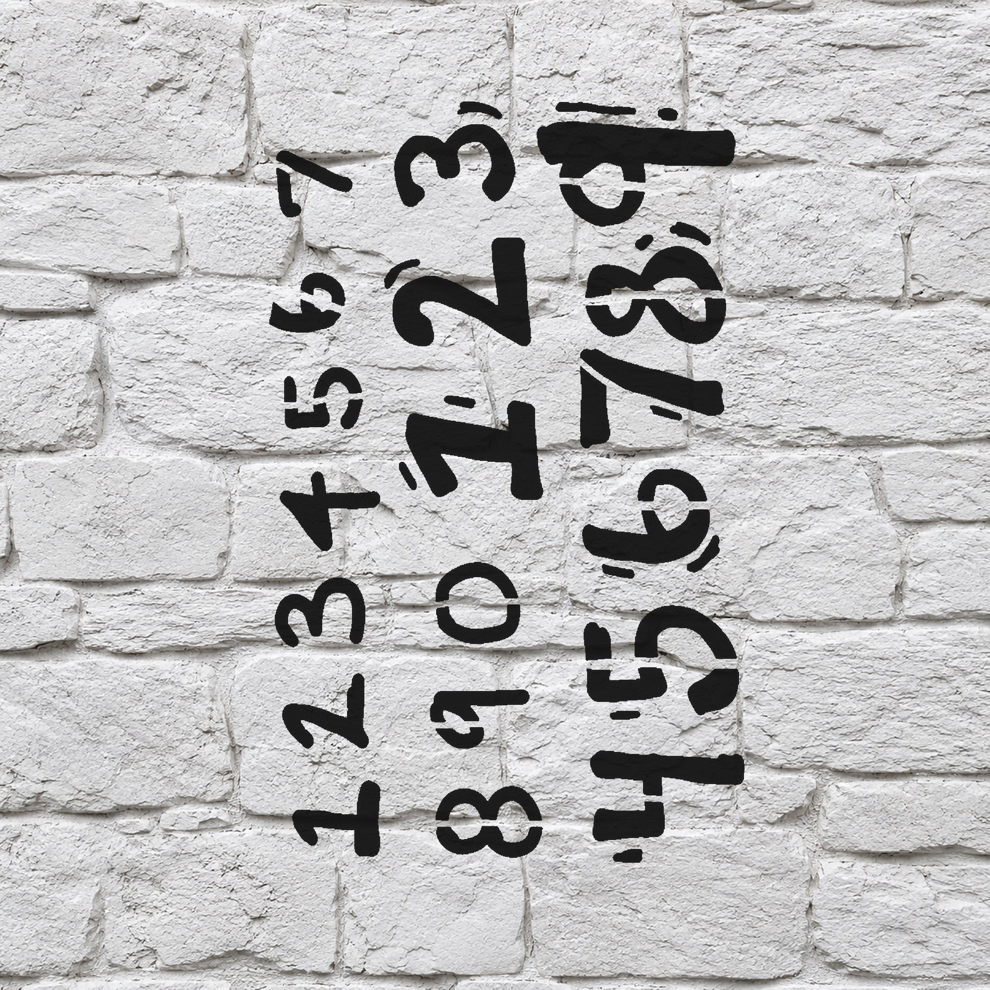 Numbers Zero to Nine Reusable Mylar Stencil for Art, Home Decor, and DIY Crafts Template