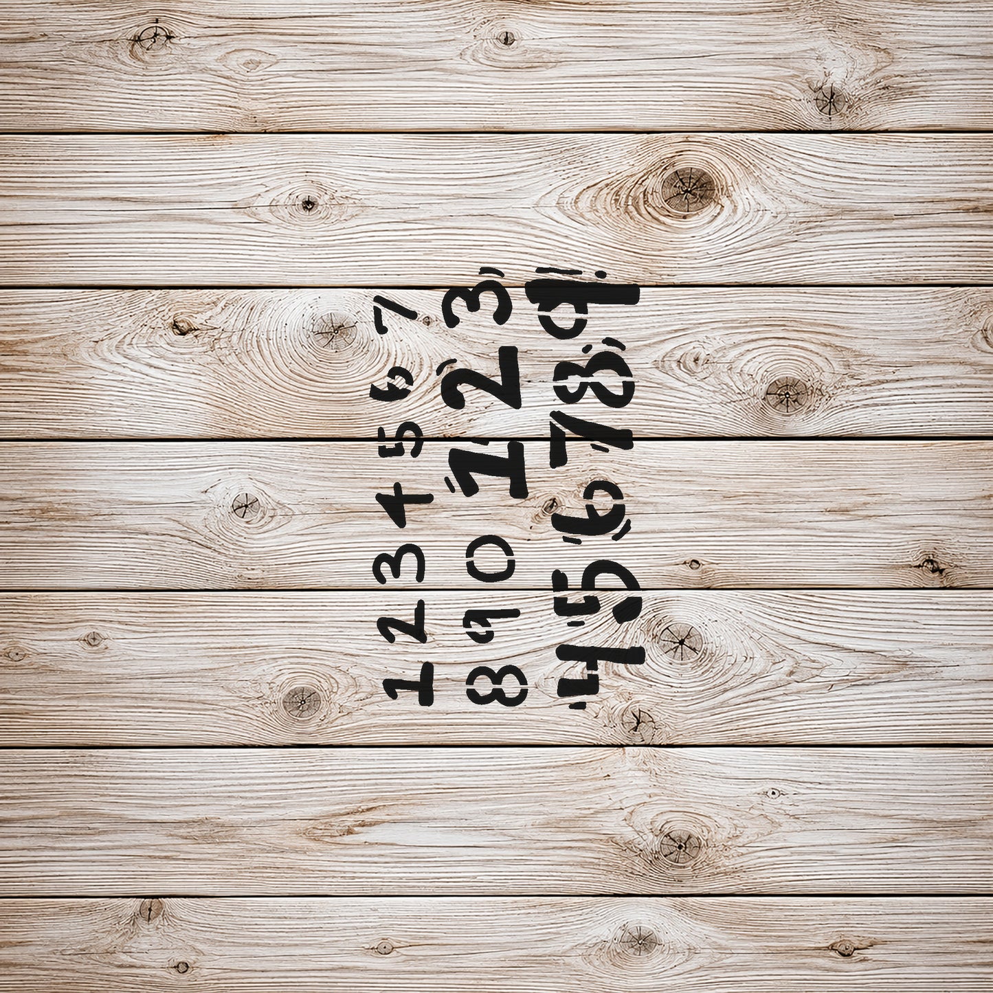 Numbers Zero to Nine Reusable Mylar Stencil for Art, Home Decor, and DIY Crafts Template