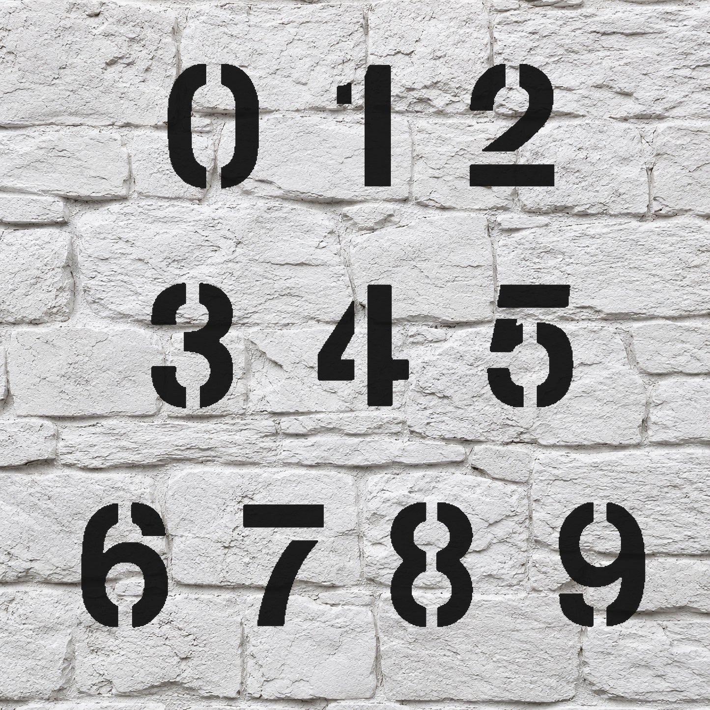 Reusable Mylar Stencil - Numbers 0 to 9 for Art, Home Decor & DIY Crafts Template