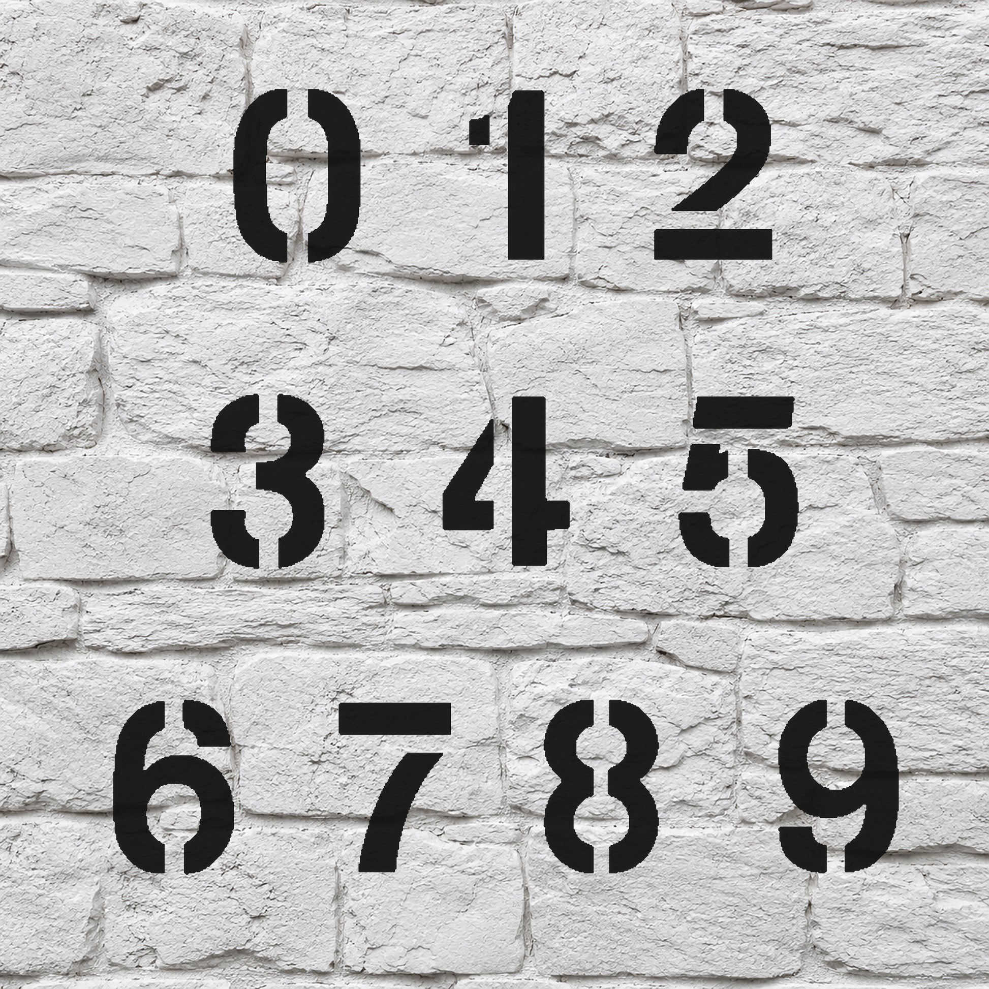 Reusable Mylar Stencil - Numbers 0 to 9 for Art, Home Decor & DIY Crafts Template