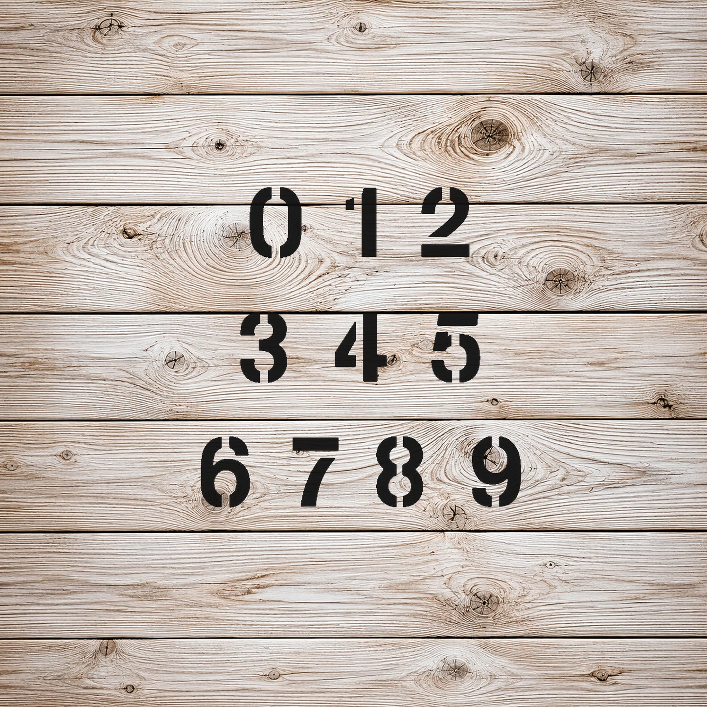 Reusable Mylar Stencil - Numbers 0 to 9 for Art, Home Decor & DIY Crafts Template