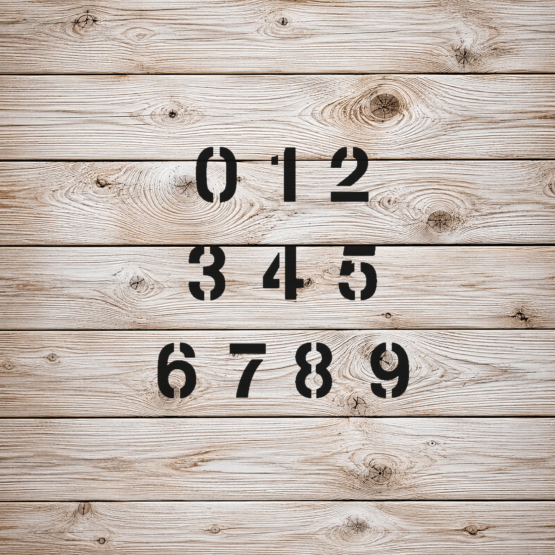 Reusable Mylar Stencil - Numbers 0 to 9 for Art, Home Decor & DIY Crafts Template