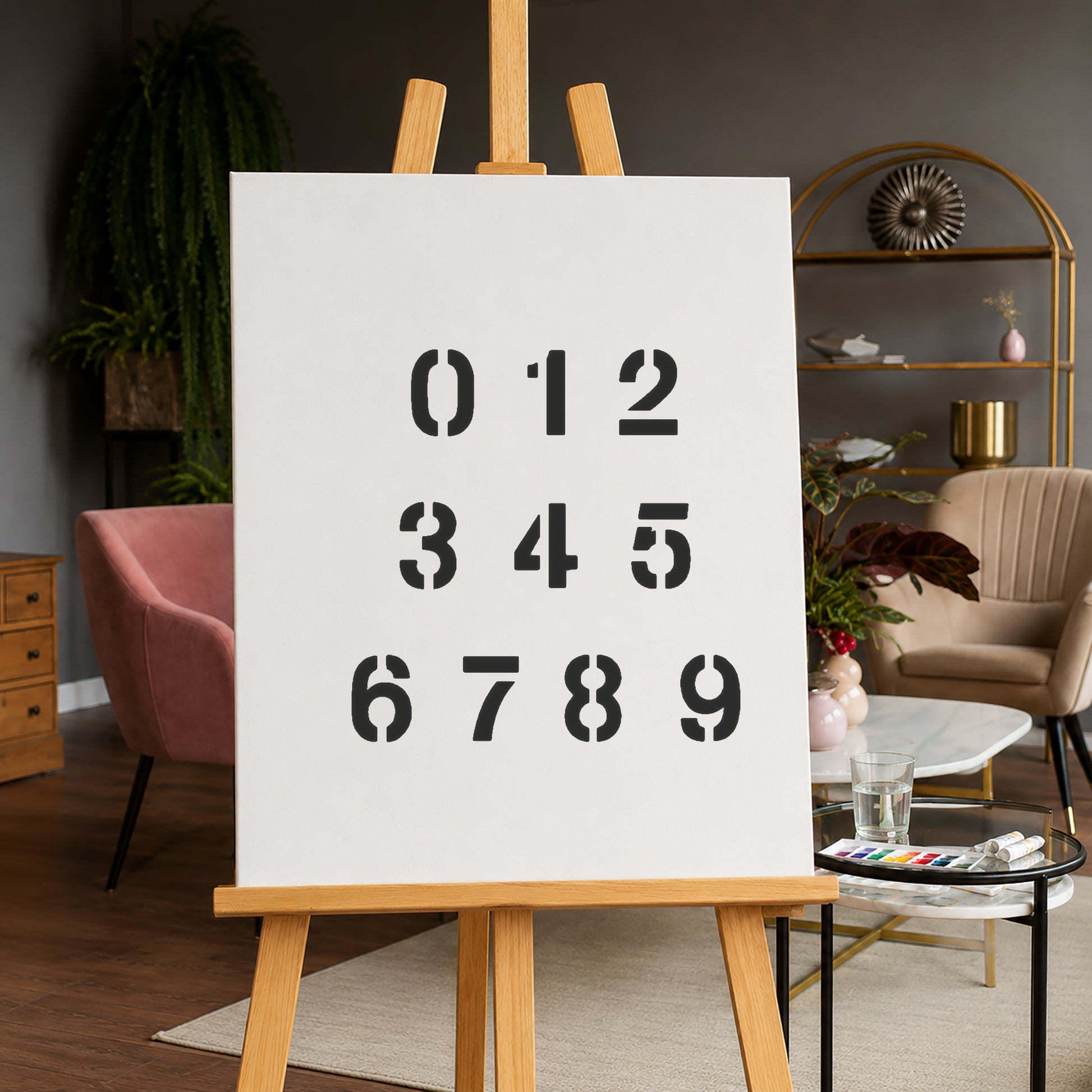 Reusable Mylar Stencil - Numbers 0 to 9 for Art, Home Decor & DIY Crafts Template
