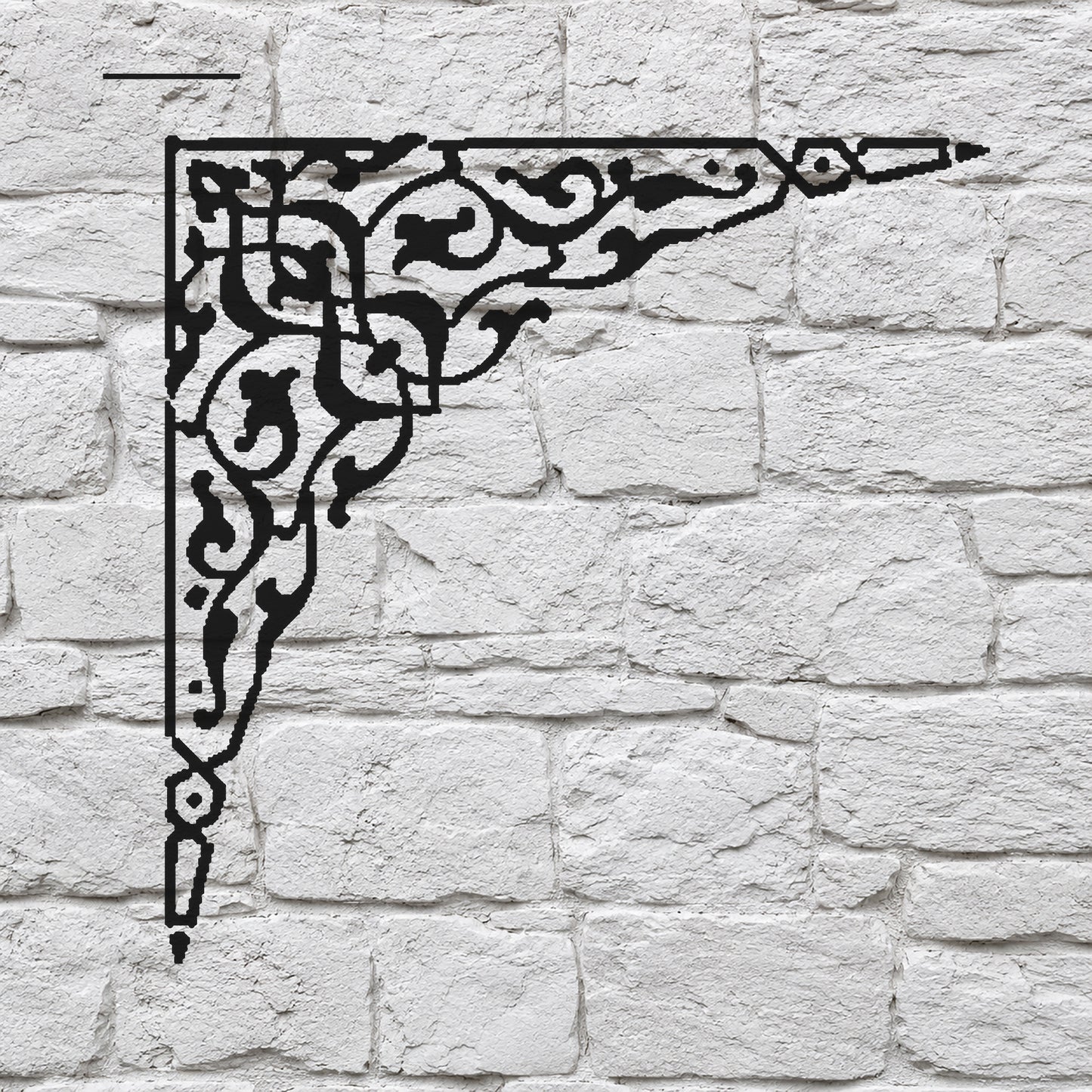 Ornate Corner Floral Decoration Reusable Mylar Stencil for Art and DIY Crafts Template