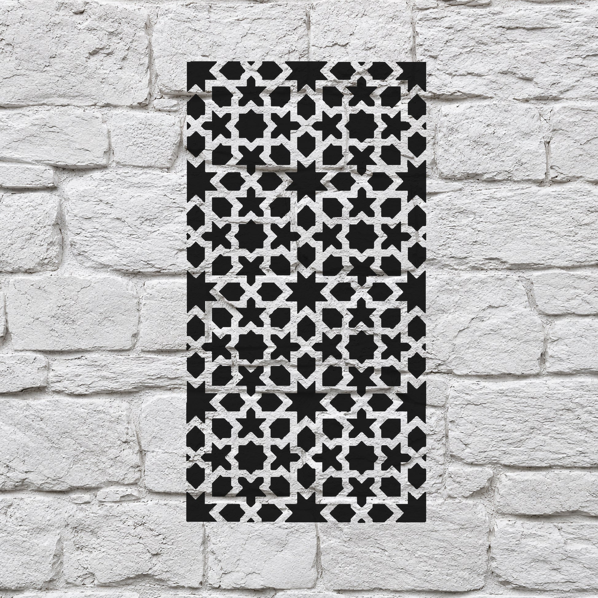 Repeating Geometric Star Stencil for Art, Home Decor, DIY Crafts, Unique Gifts Template
