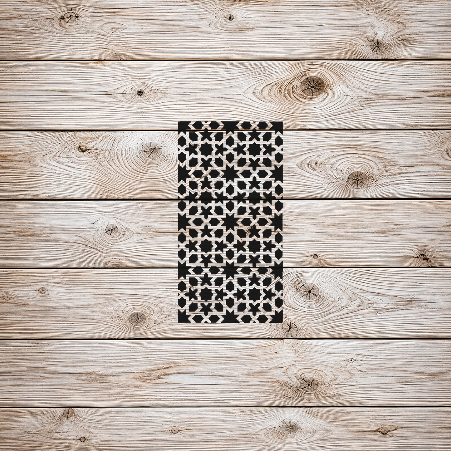 Repeating Geometric Star Stencil for Art, Home Decor, DIY Crafts, Unique Gifts Template