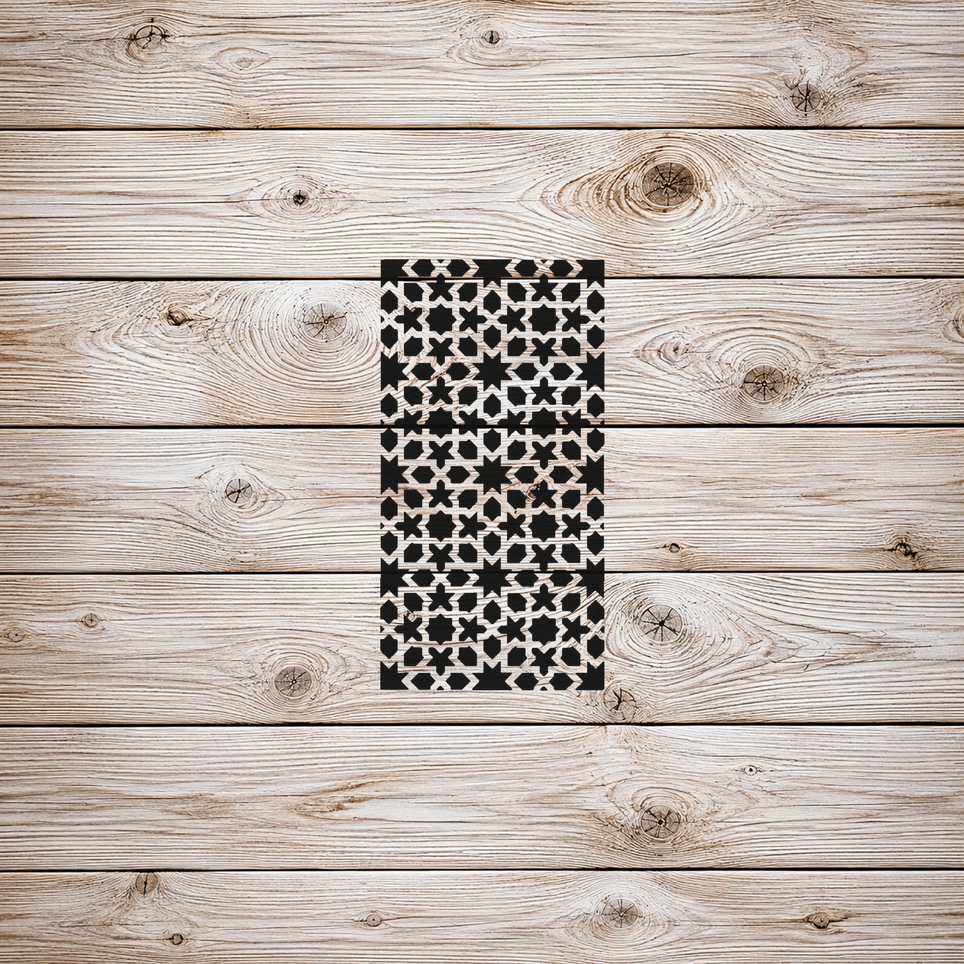 Repeating Geometric Star Stencil for Art, Home Decor, DIY Crafts, Unique Gifts Template