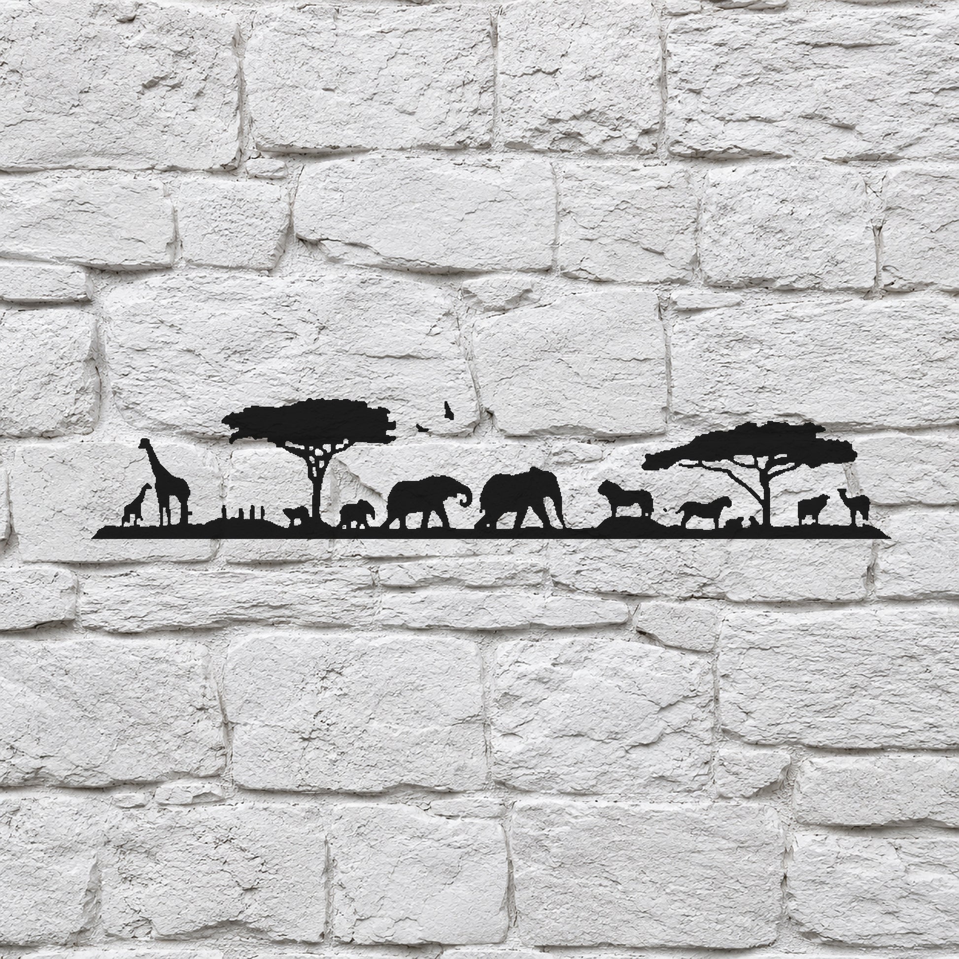 Savanna Wildlife Scene Stencil for Art, Home Decor, and DIY Crafts Template