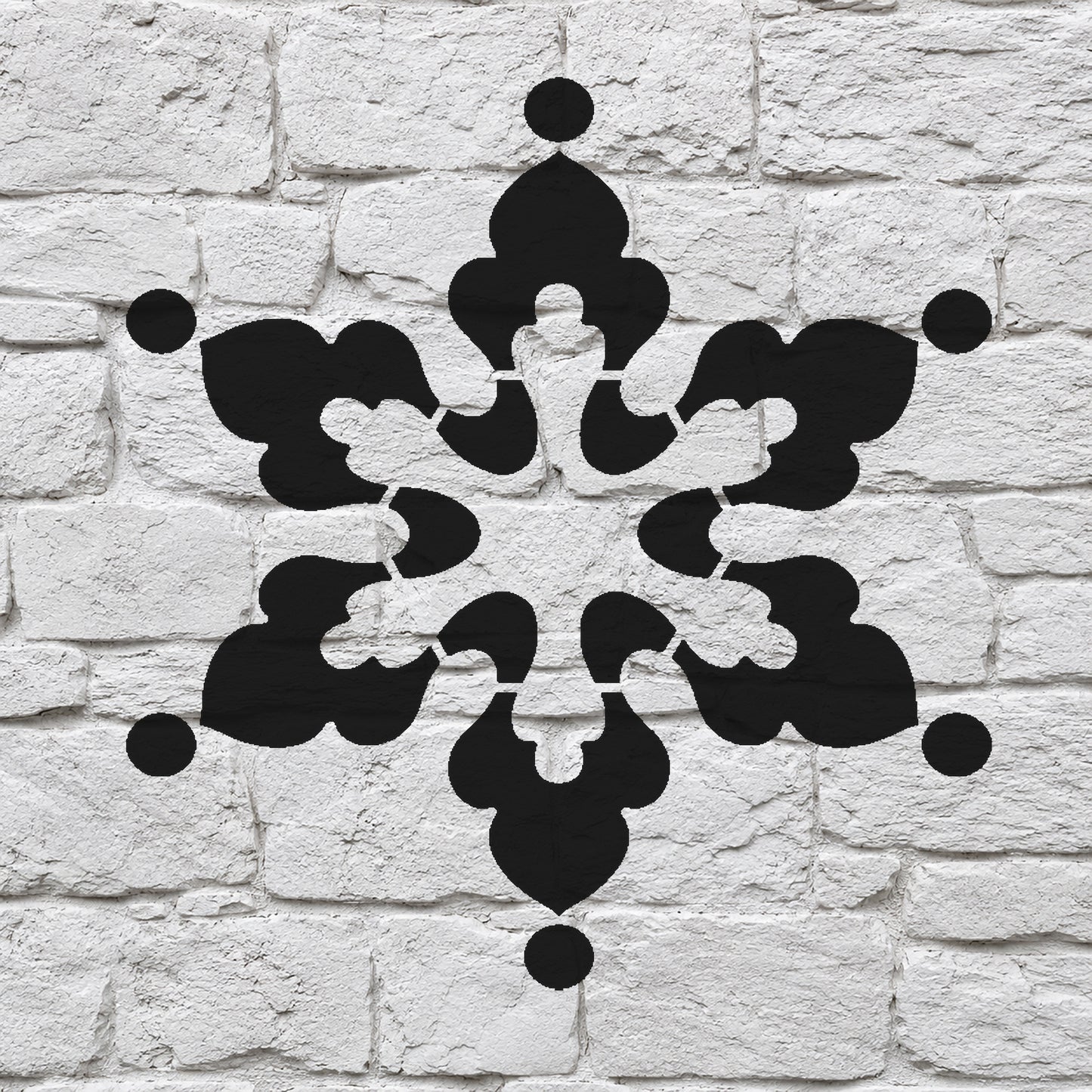 Snowflake Stencil with Ornate Points for Art, Home Decor, DIY Crafts, Unique Gifts Template