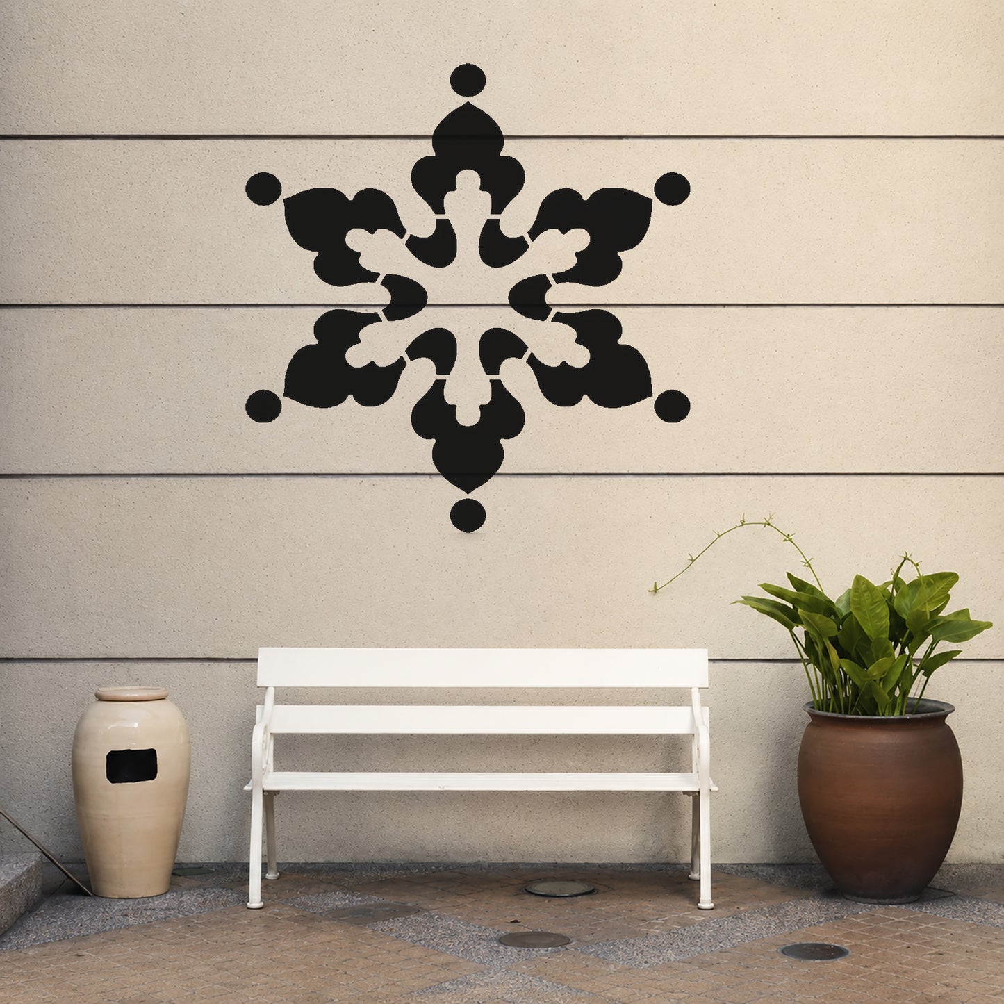 Snowflake Stencil with Ornate Points for Art, Home Decor, DIY Crafts, Unique Gifts Template