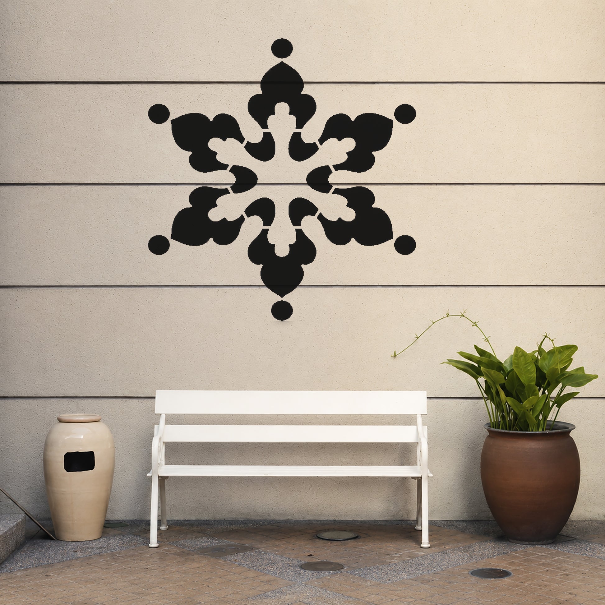 Snowflake Stencil with Ornate Points for Art, Home Decor, DIY Crafts, Unique Gifts Template