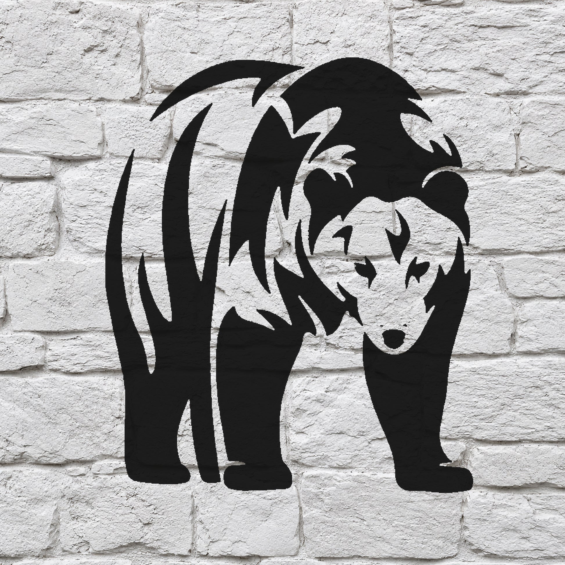 Standing Bear Front View Reusable Mylar Stencil for Art, Home Decor & DIY Crafts Template