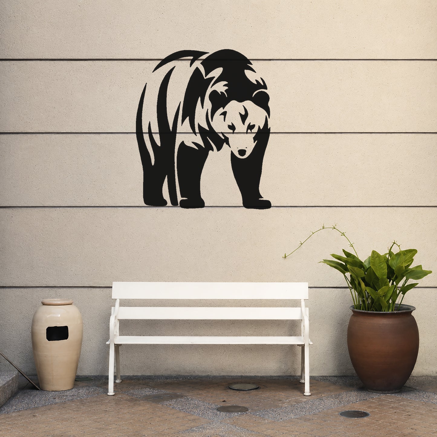 Standing Bear Front View Reusable Mylar Stencil for Art, Home Decor & DIY Crafts Template