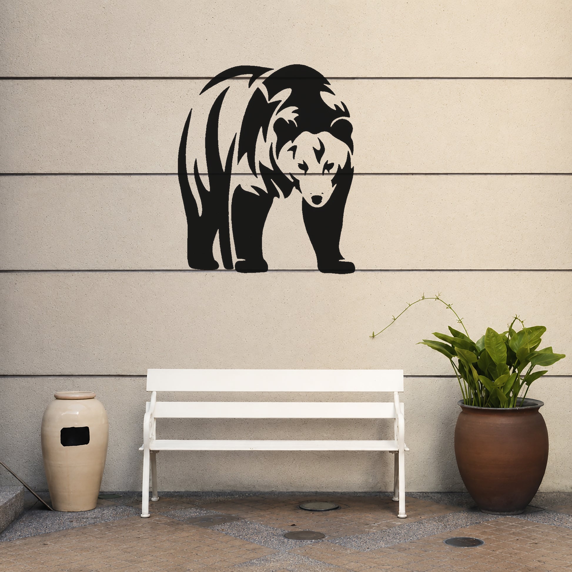 Standing Bear Front View Reusable Mylar Stencil for Art, Home Decor & DIY Crafts Template