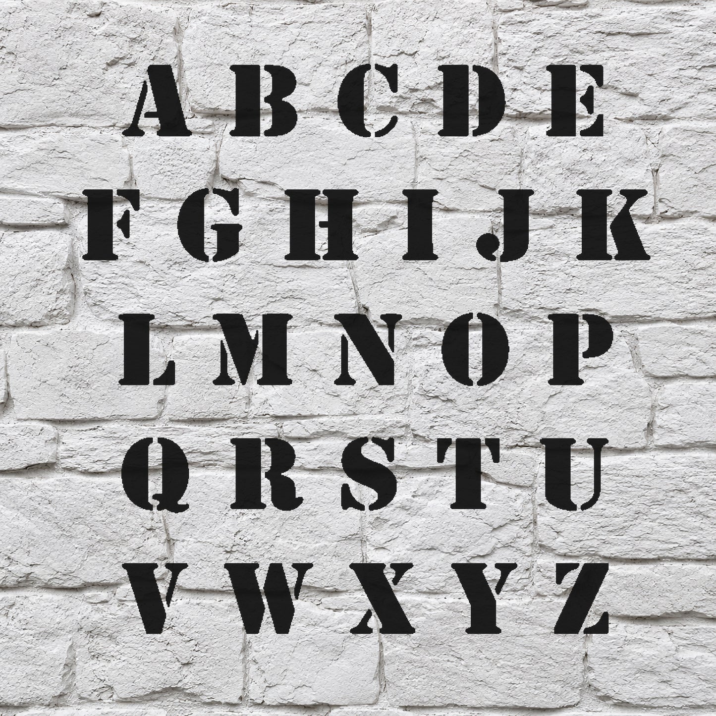 Uppercase Letters A to Z Reusable Mylar Stencil for Art and DIY Crafts Template