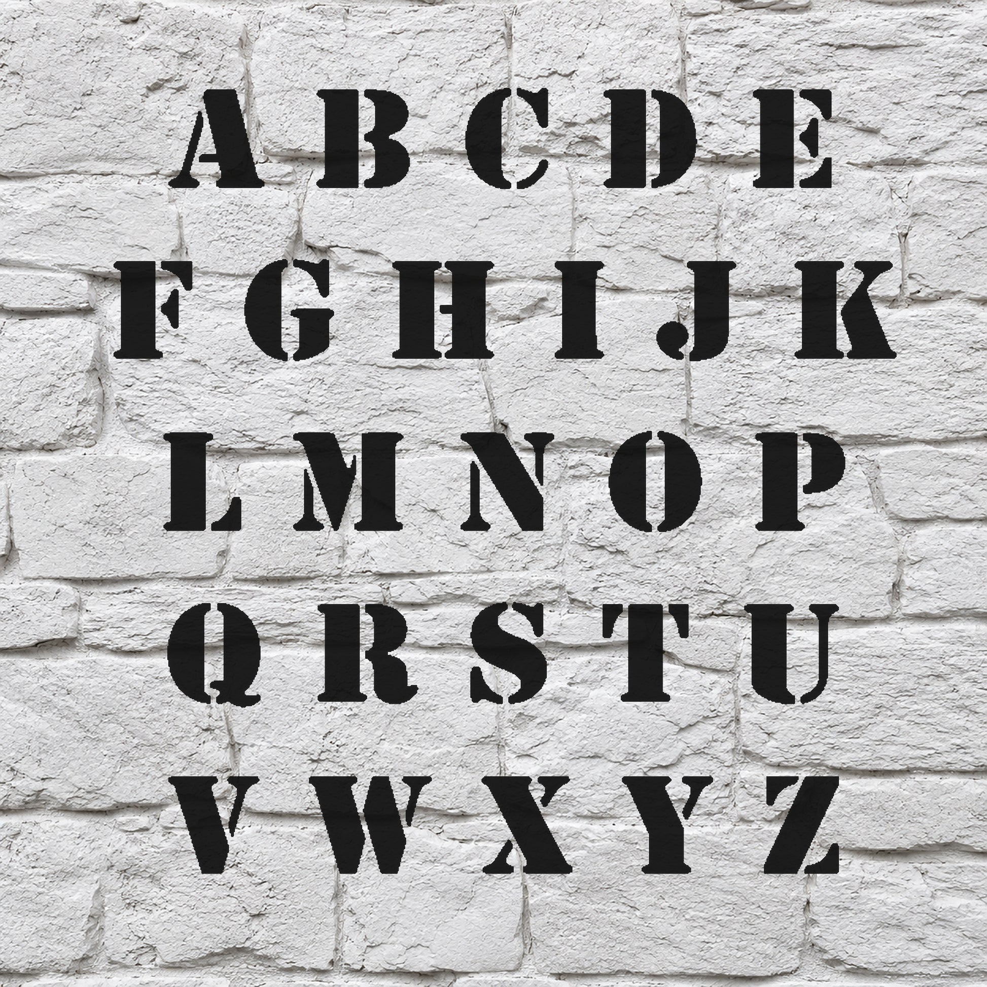 Uppercase Letters A to Z Reusable Mylar Stencil for Art and DIY Crafts Template