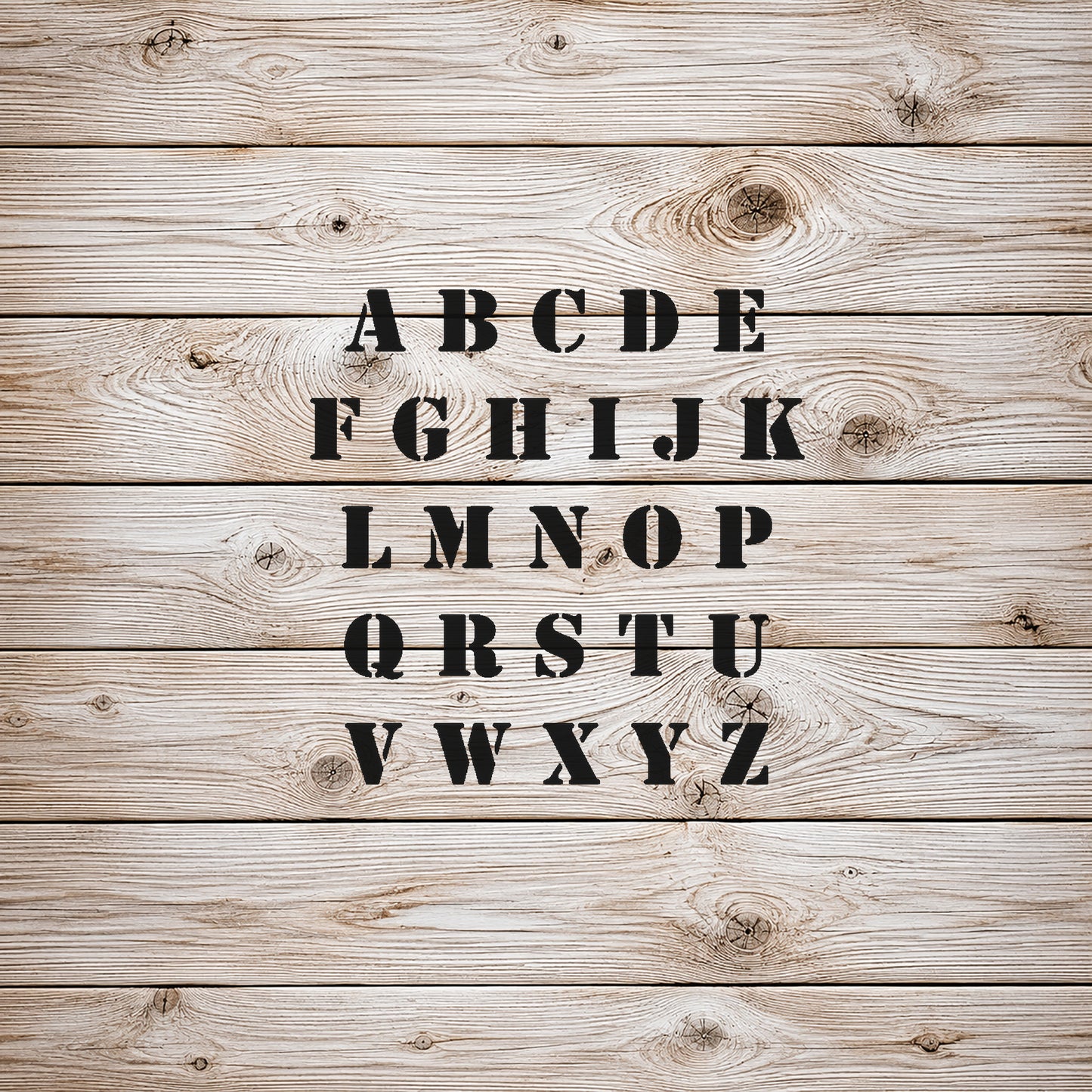 Uppercase Letters A to Z Reusable Mylar Stencil for Art and DIY Crafts Template