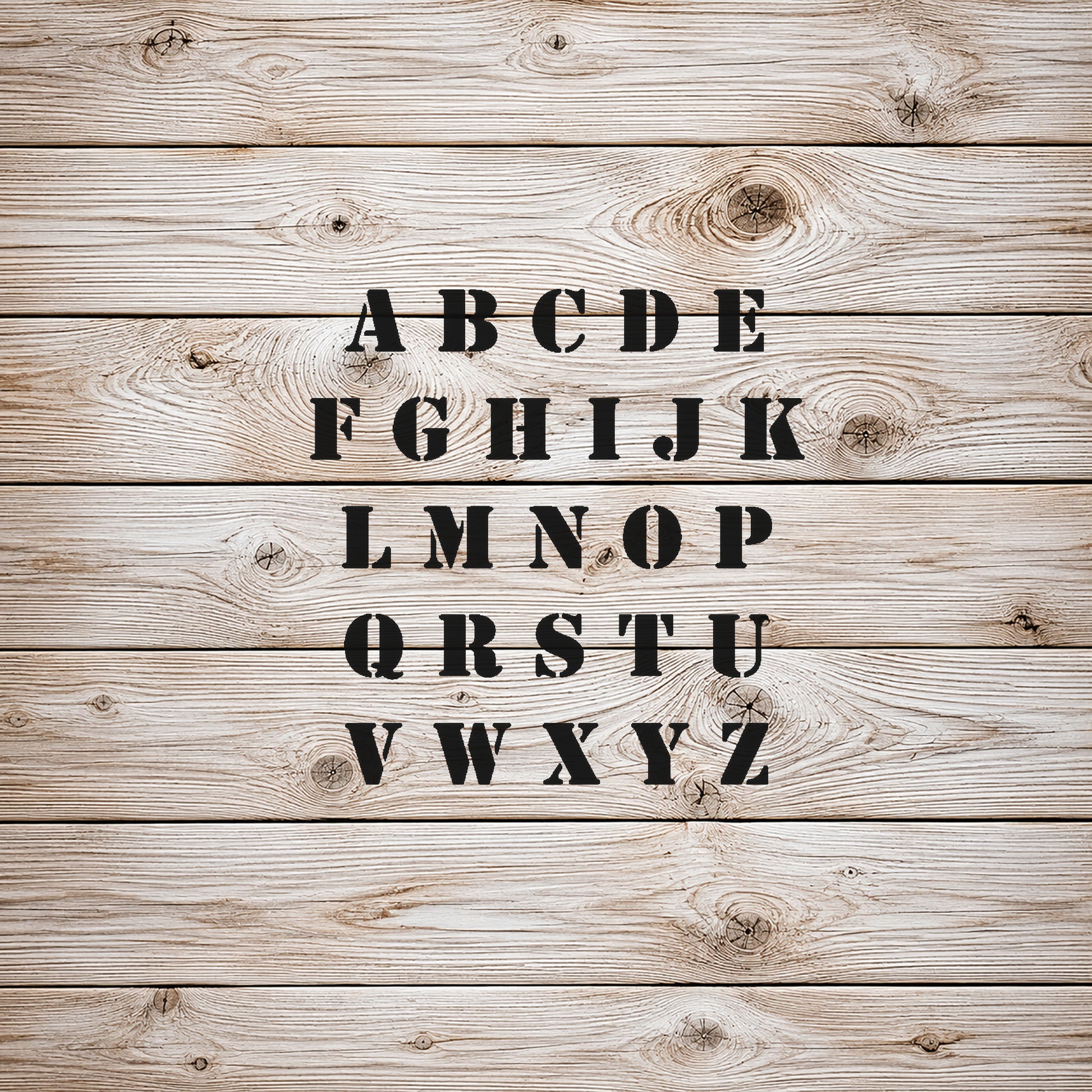 Uppercase Letters A to Z Reusable Mylar Stencil for Art and DIY Crafts Template