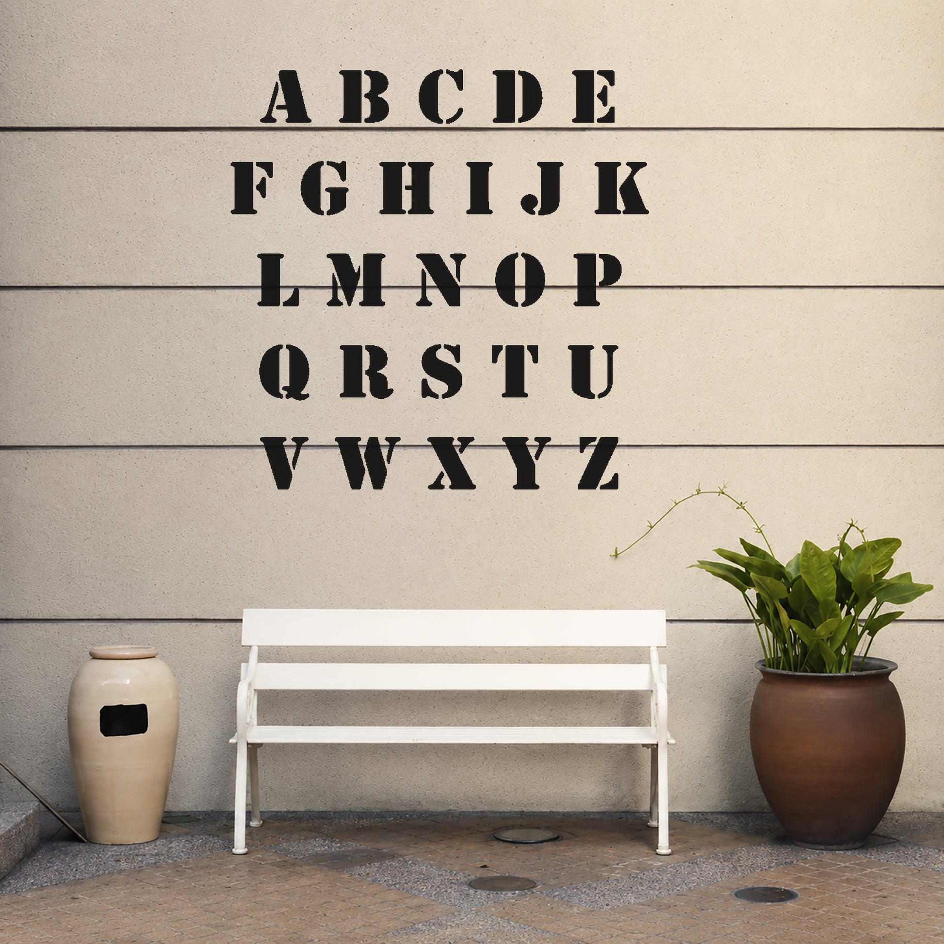 Uppercase Letters A to Z Reusable Mylar Stencil for Art and DIY Crafts Template