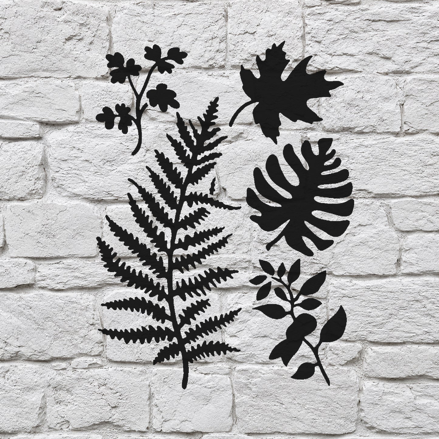 Various Types of Leaves and Ferns Reusable Mylar Stencil for Art and DIY Crafts Template