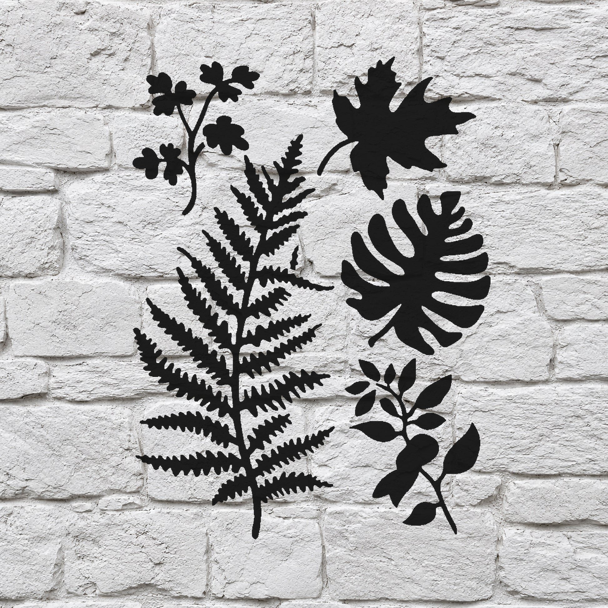 Various Types of Leaves and Ferns Reusable Mylar Stencil for Art and DIY Crafts Template