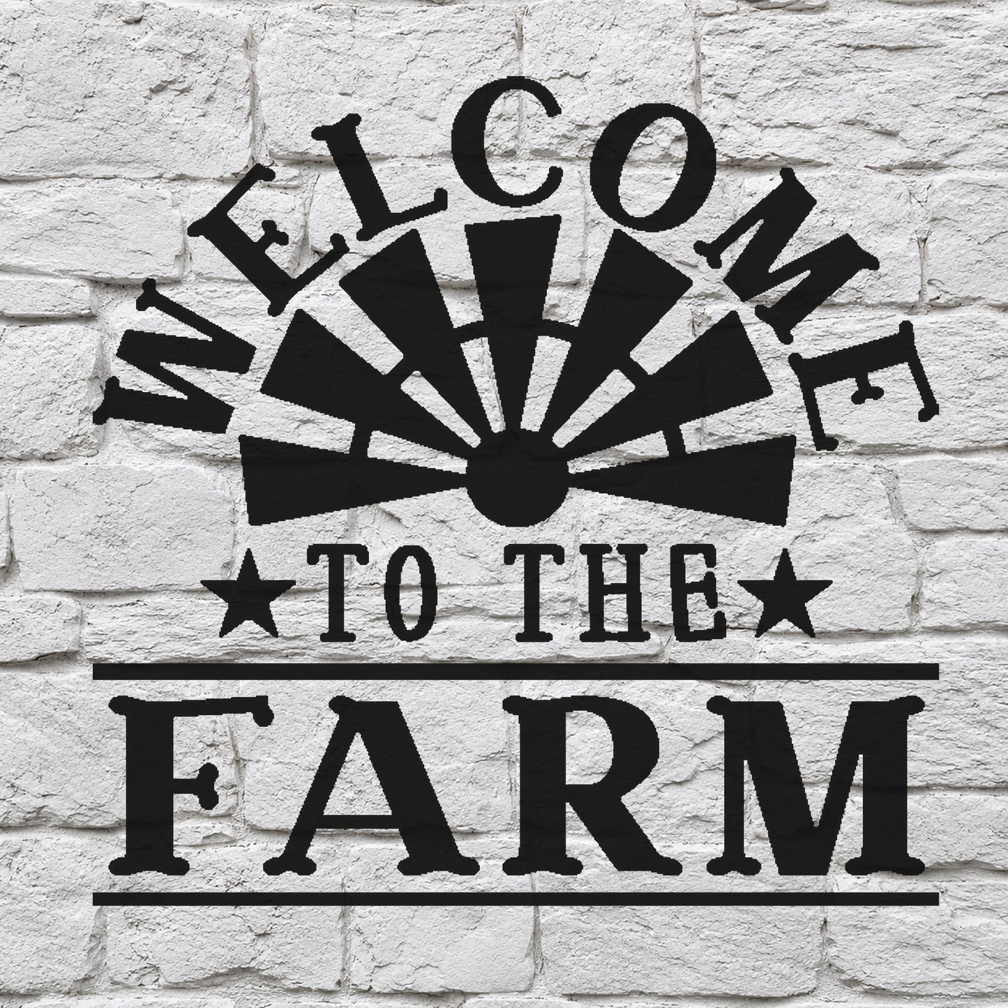 Welcome to the Farm Sign Reusable Mylar Stencil for Home Decor and DIY Crafts Template